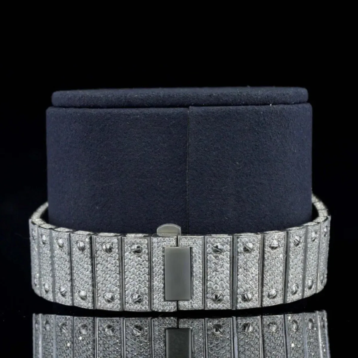 Iced Out And Automatic Business Style Moissanite Watch (view 5 of 5)