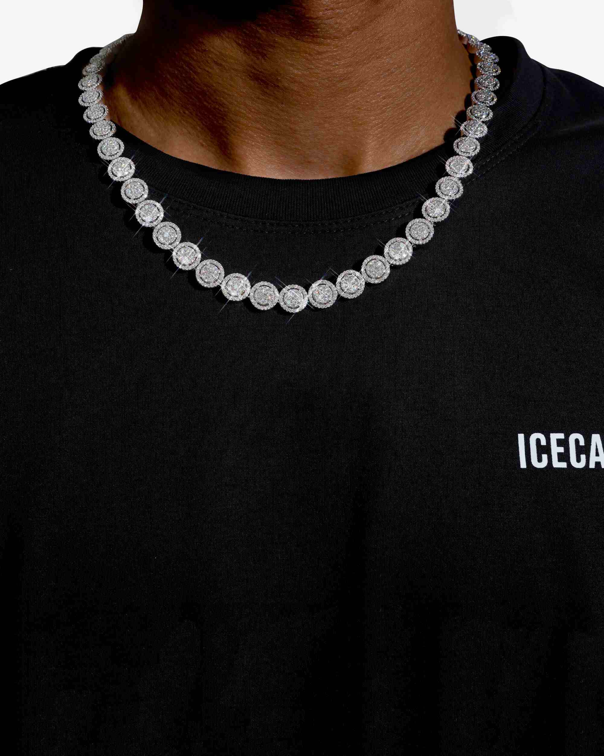 10MM Iced Out VVS Bezel Set Tennis Chain 14K Gold (view 2 of 18)