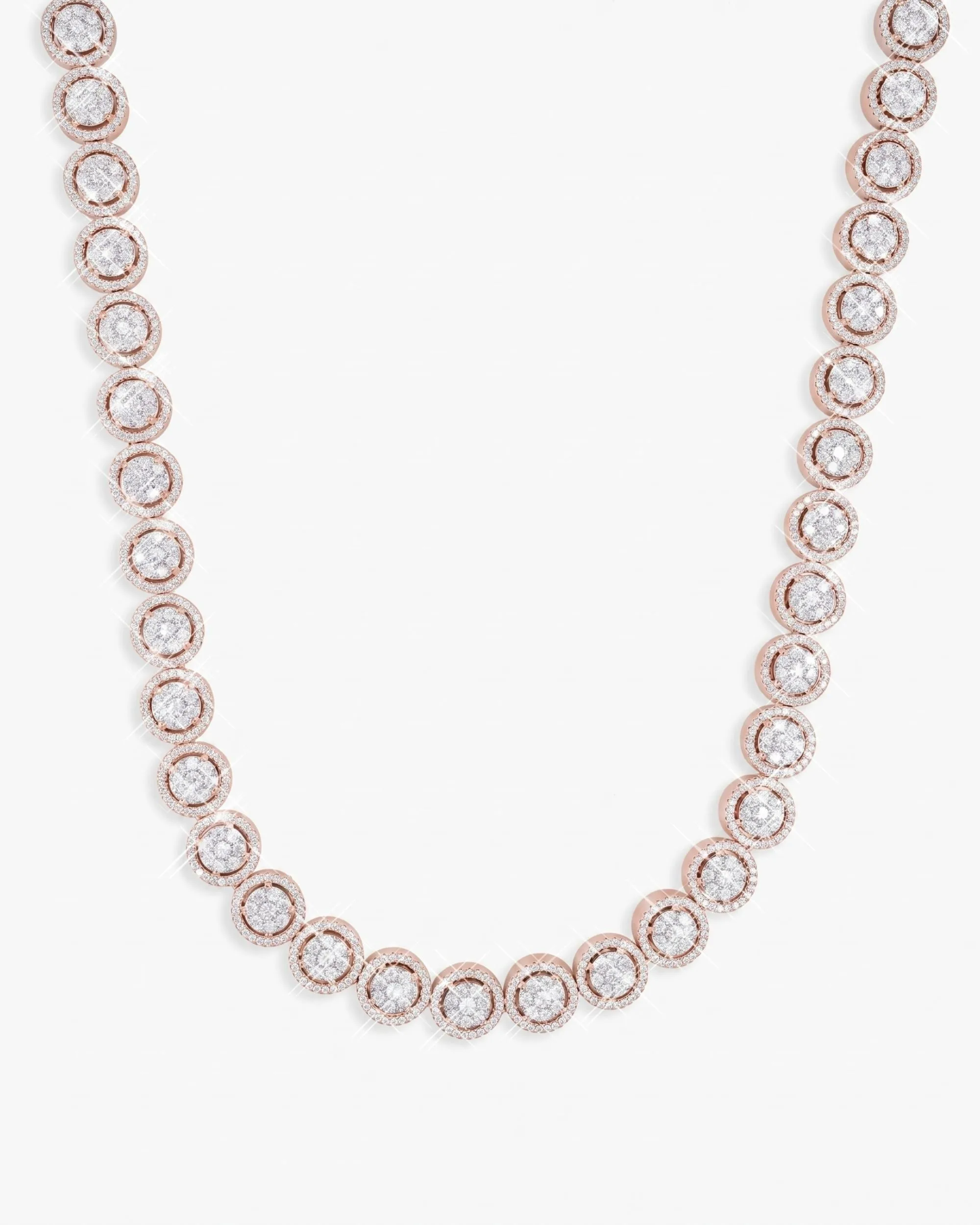 10MM Iced Out VVS Bezel Set Tennis Chain 14K Gold (view 7 of 18)
