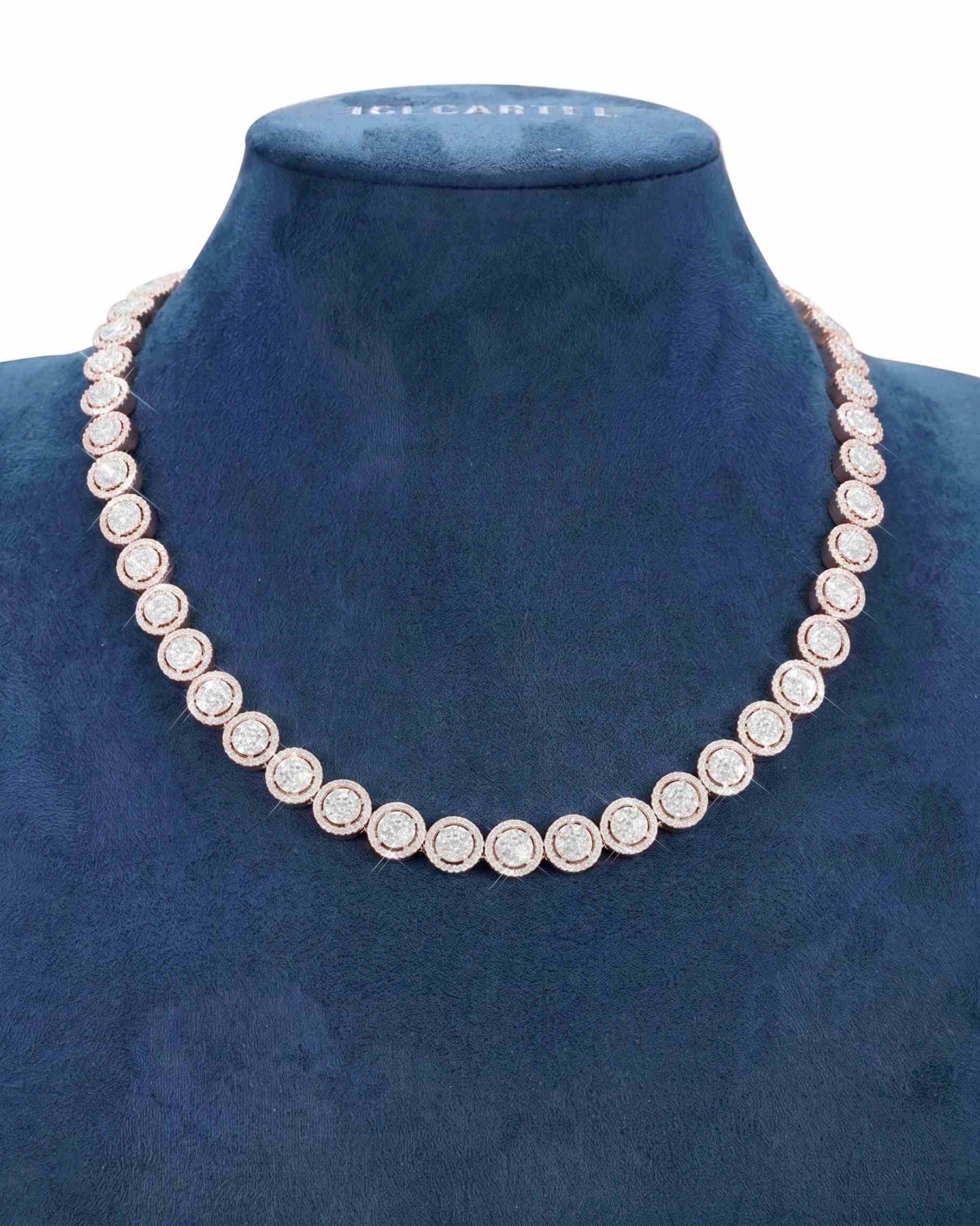10MM Iced Out VVS Bezel Set Tennis Chain 14K Gold (view 9 of 18)