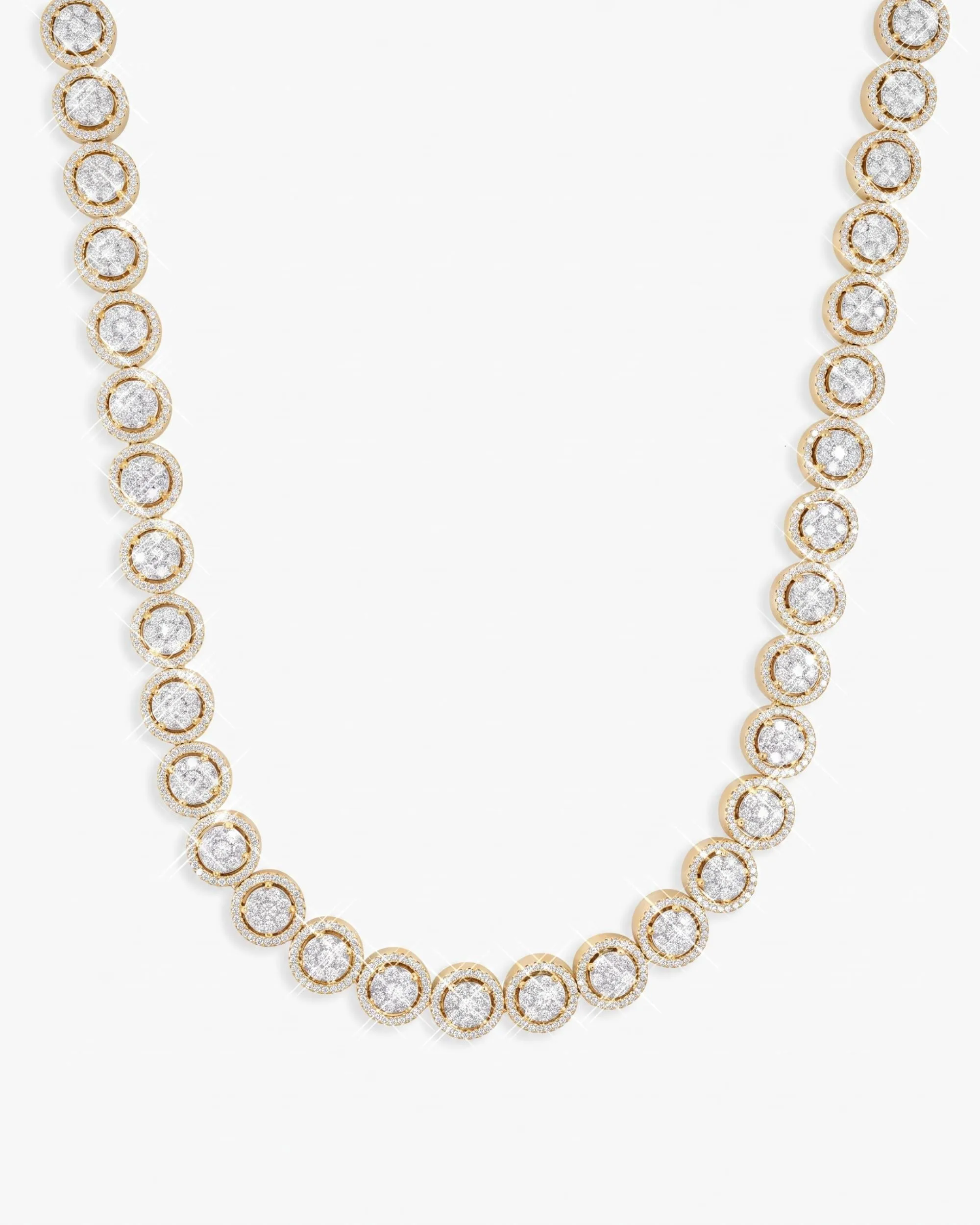 10MM Iced Out VVS Bezel Set Tennis Chain 14K Gold (view 13 of 18)