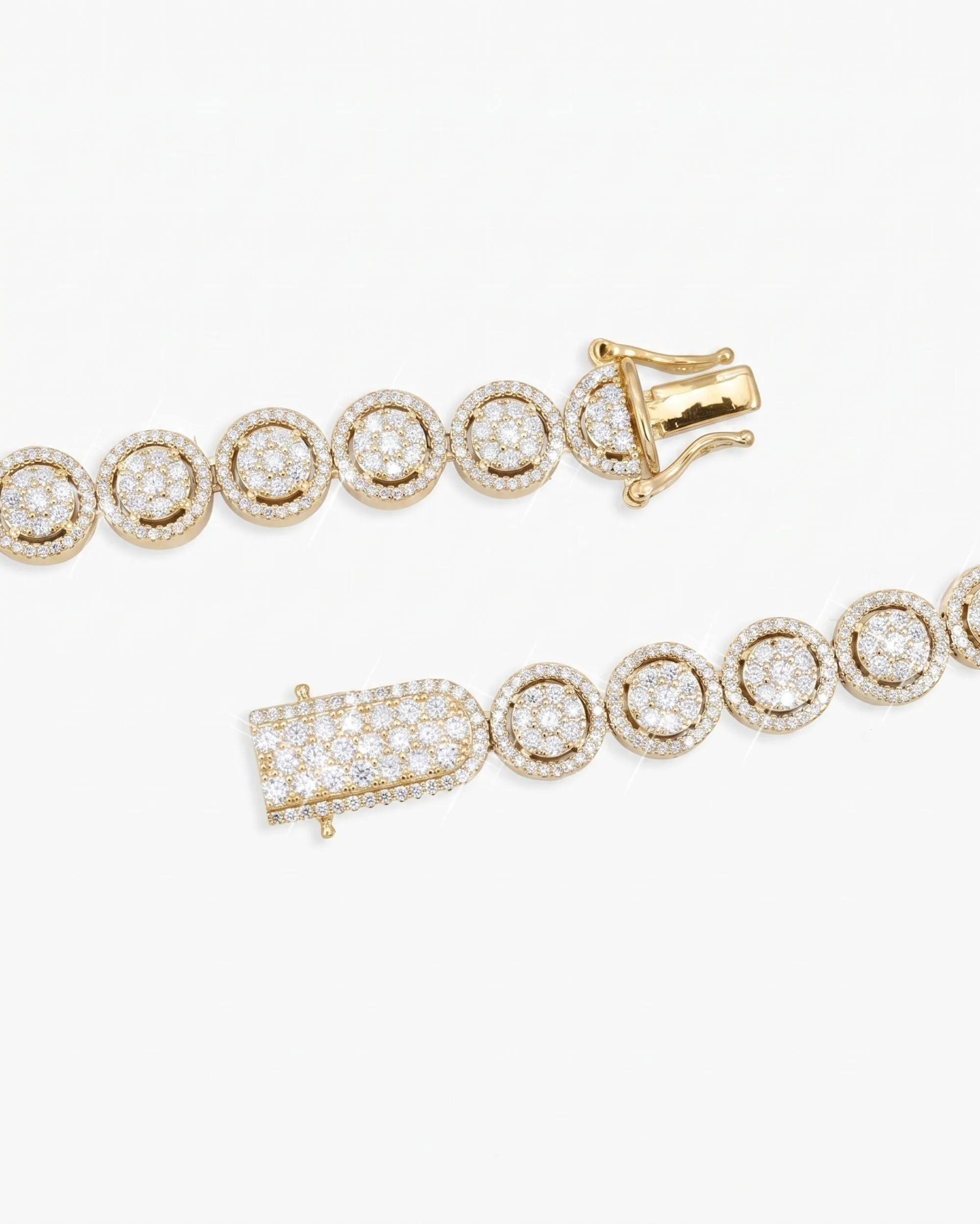 10MM Iced Out VVS Bezel Set Tennis Chain 14K Gold (view 16 of 18)