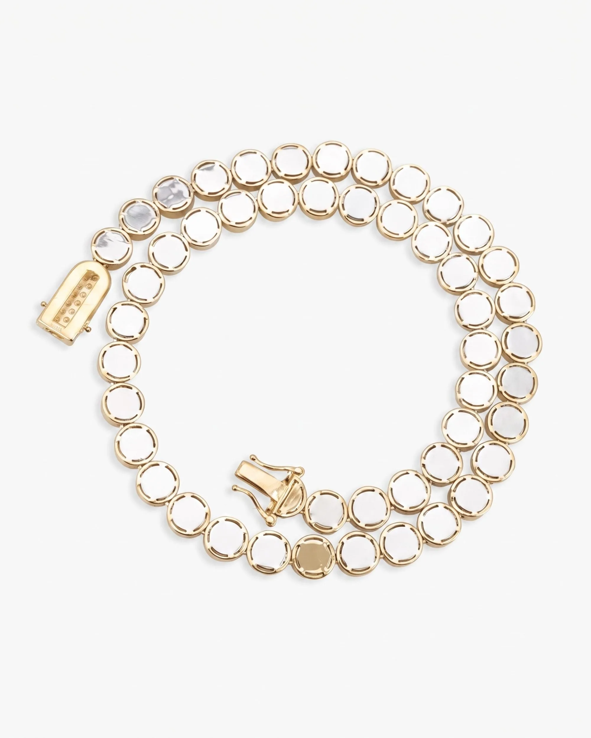 10MM Iced Out VVS Bezel Set Tennis Chain 14K Gold (view 18 of 18)