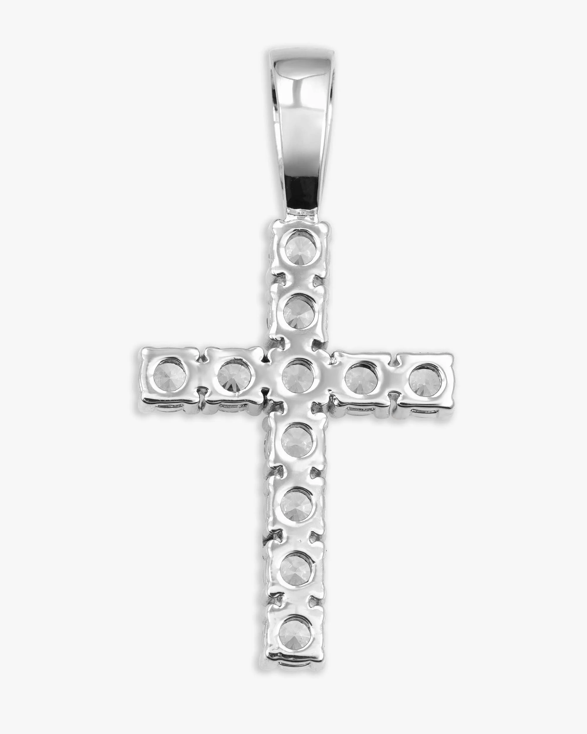 Iced Out VVS Cross Pendant 14K Gold (view 6 of 6)