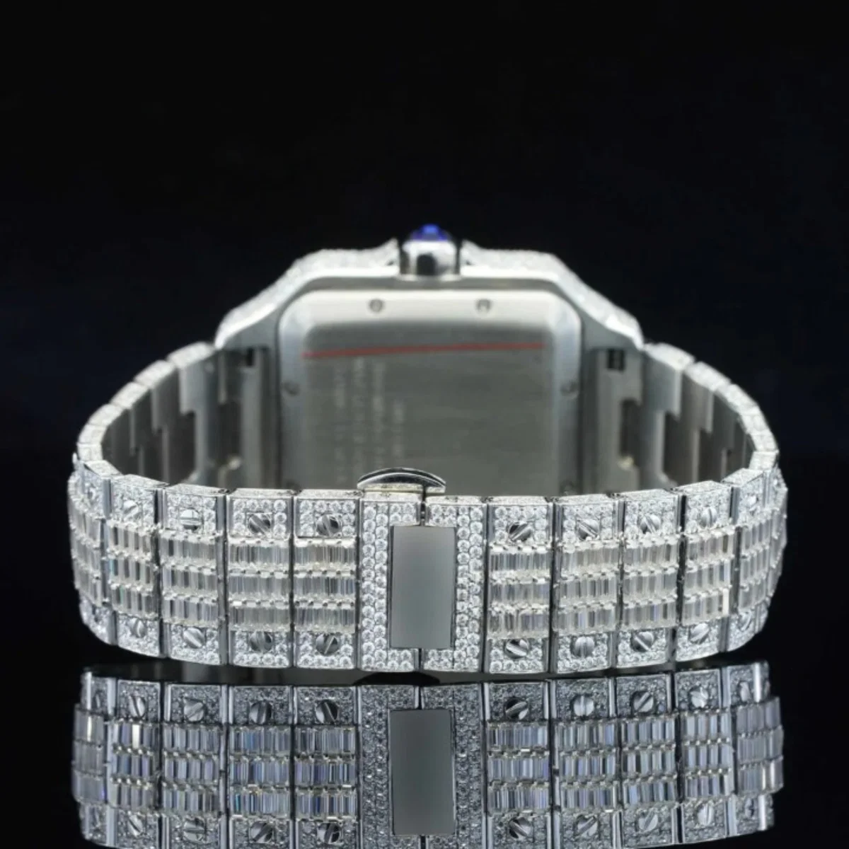 Iconic Roman Number Hip Hop Iced Out Moissanite Watch (view 4 of 4)