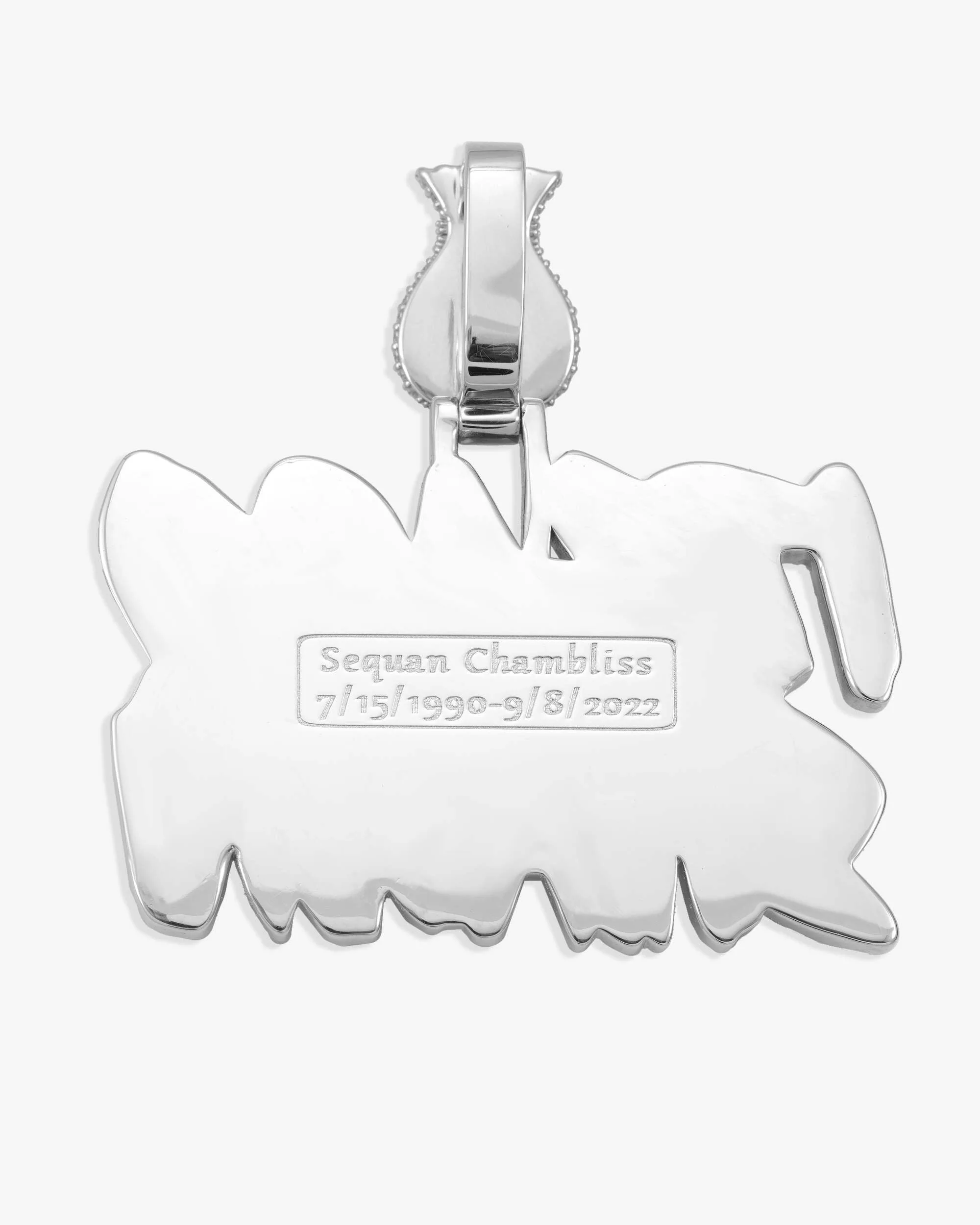 "ITS AGO SHAWN" Custom Moissanite Name Pendant 14K Gold (view 3 of 4)
