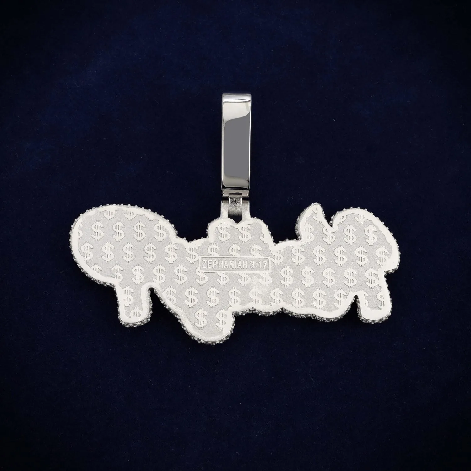 "Kelly P" Custom Moissanite Name Pendant 14K Gold (view 3 of 3)