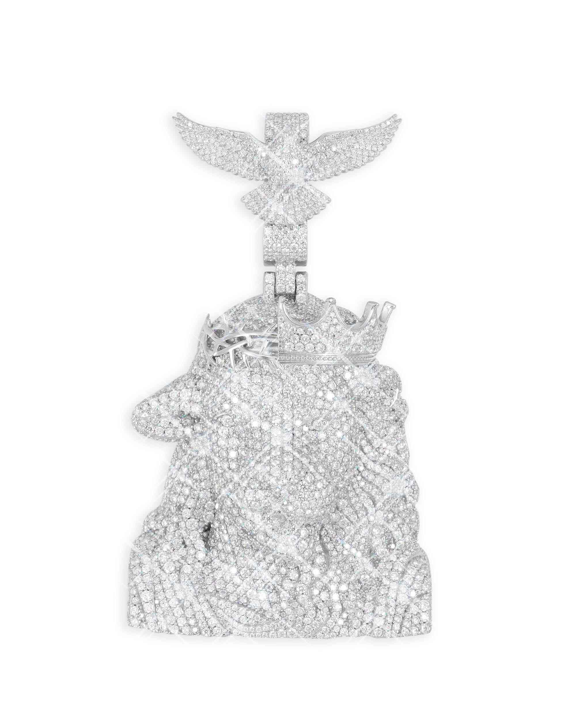 "LAMB OF GOD" Custom Logo Moissanite Pendant 14K Gold