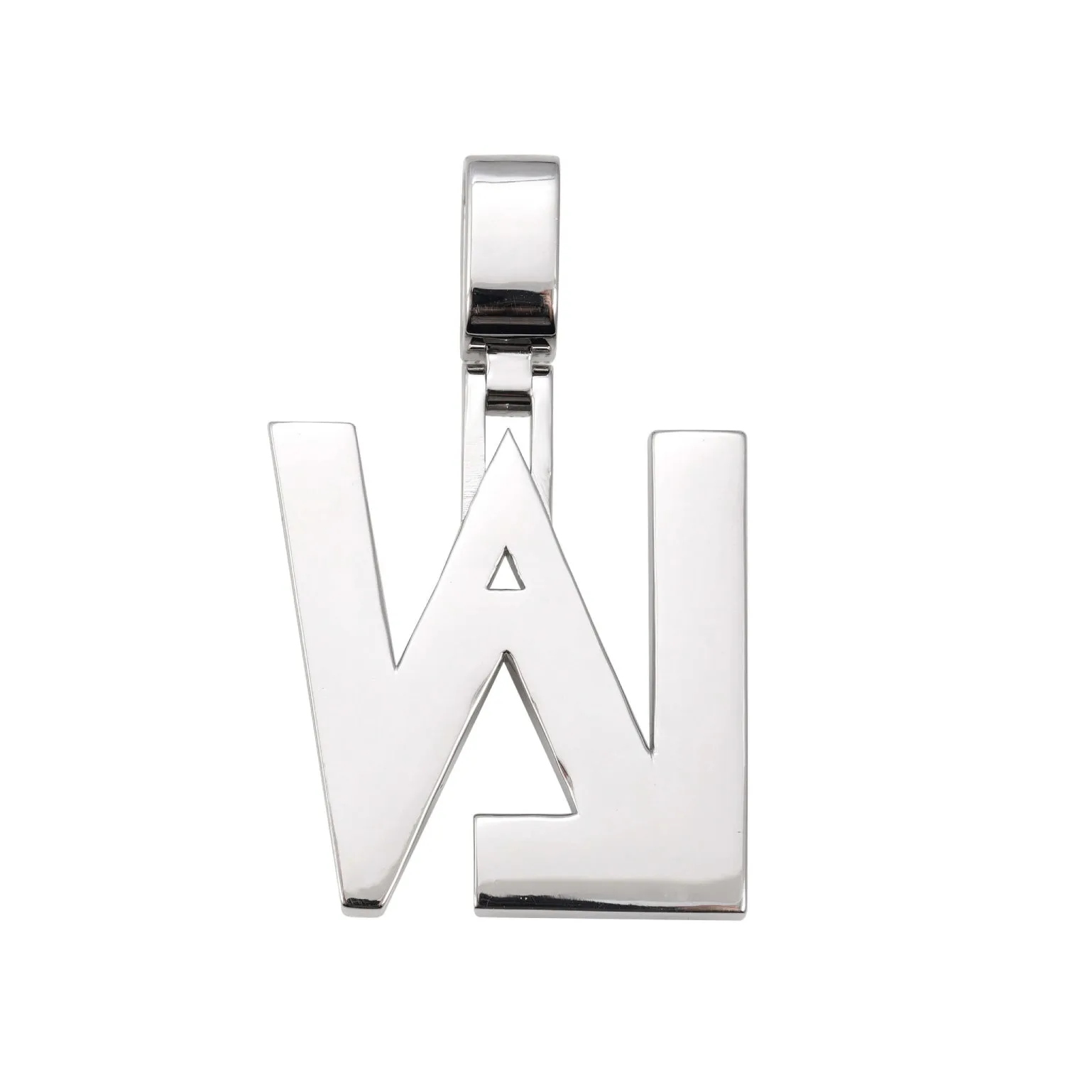 "LAV" Moissanite Custom Name Pendant 14K Gold (view 3 of 5)