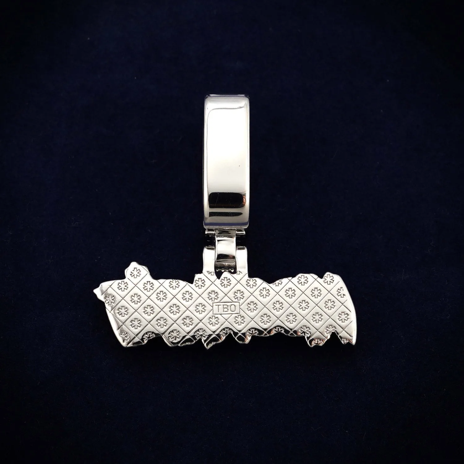 "LIL MOOMGNG" Custom Moissanite Name Pendant 14K Gold (view 3 of 4)