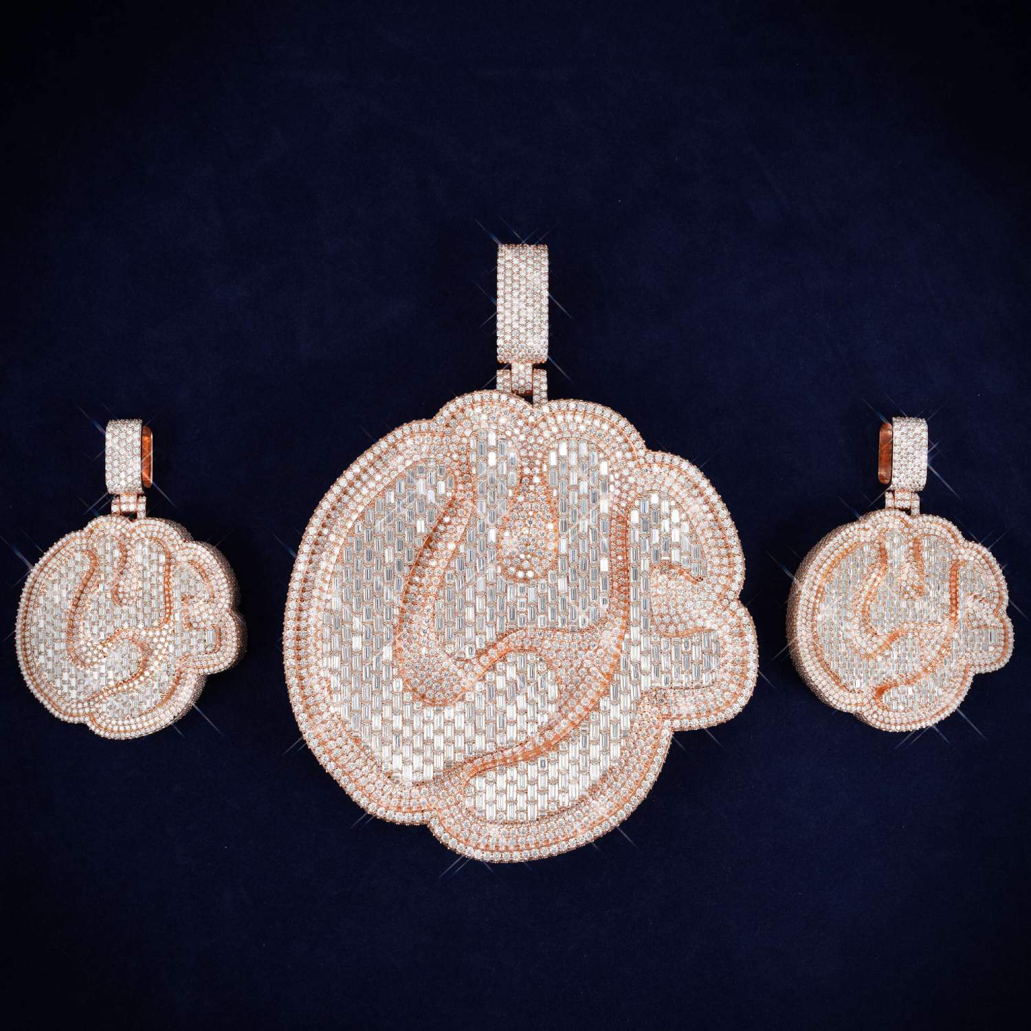 "LIL MOSEY" Custom Diamond Pendant 14K Gold (view 3 of 4)