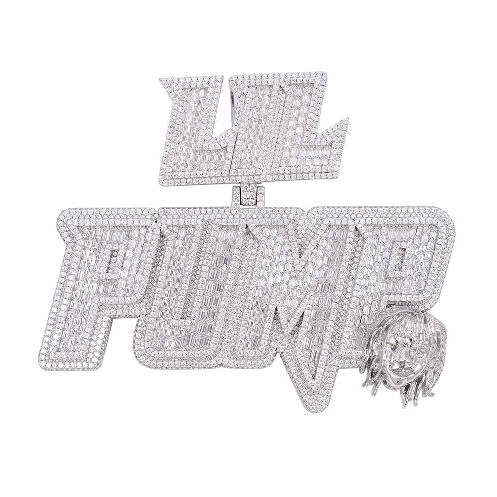 "LIL PUMP" Custom Diamond Pendant 14K Gold (view 4 of 4)