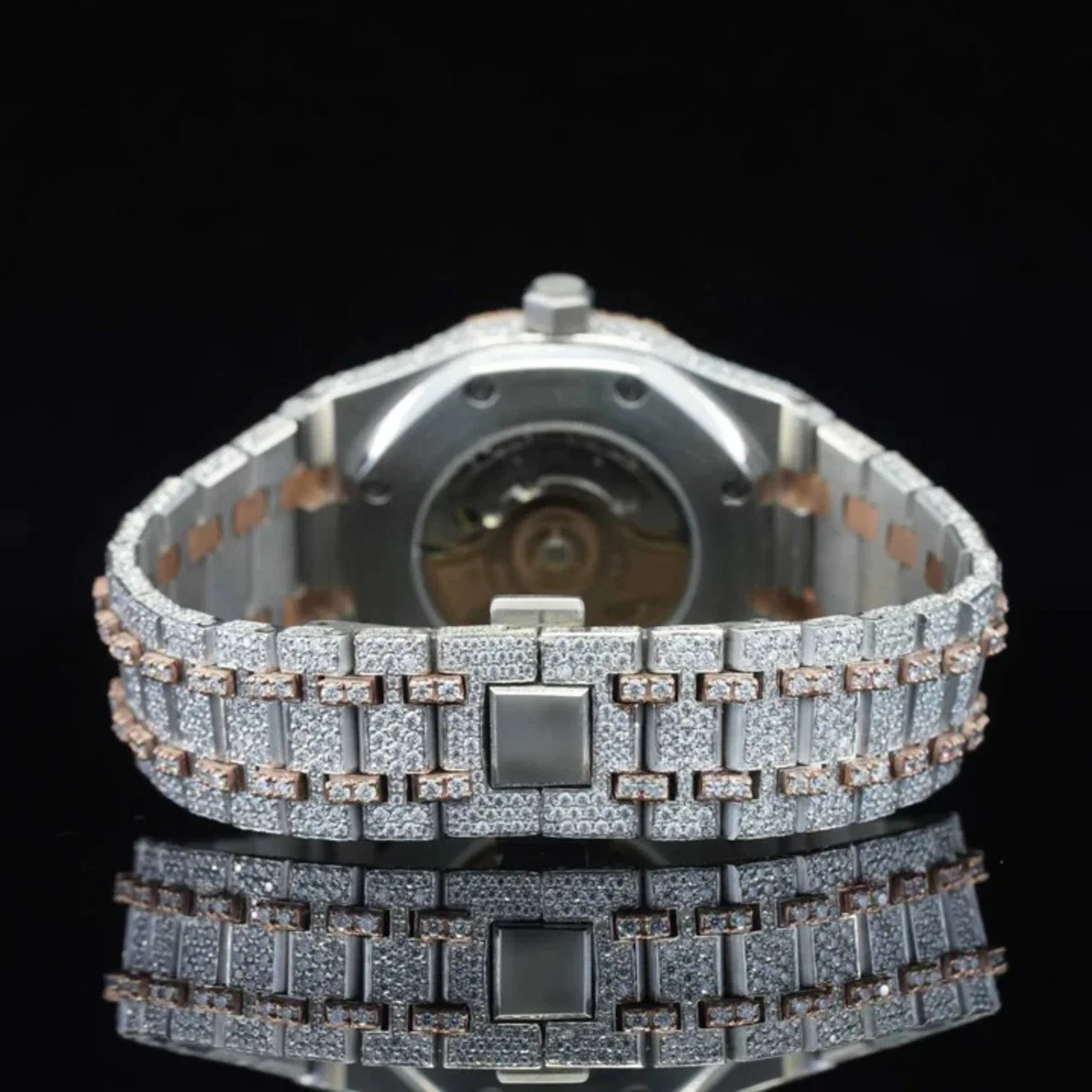 Limited Edition Automatic Self Winding Iced Out Moissanite Watch (view 7 of 7)