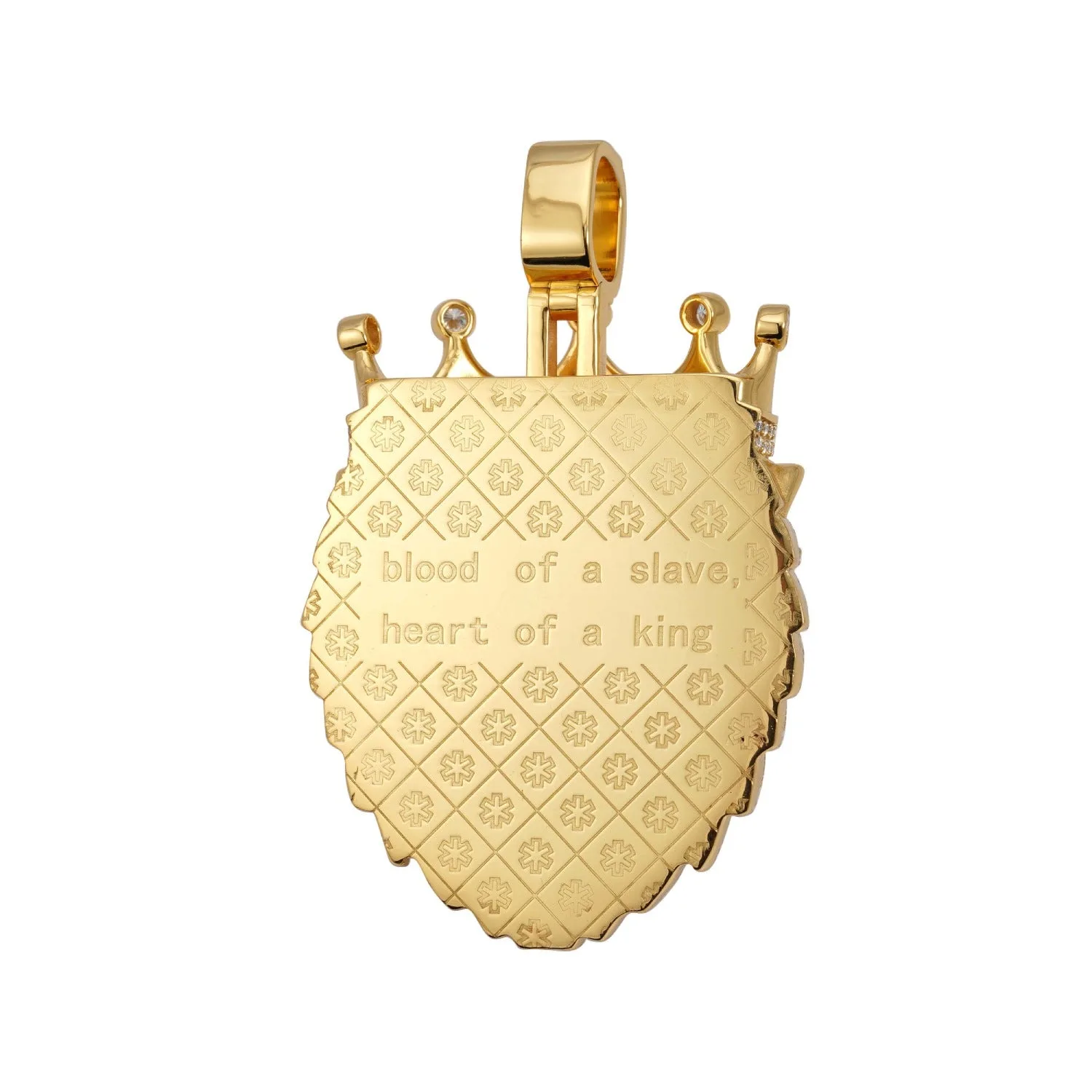 "LION KING" Custom Moissanite Logo Pendant 14K Gold (view 2 of 3)