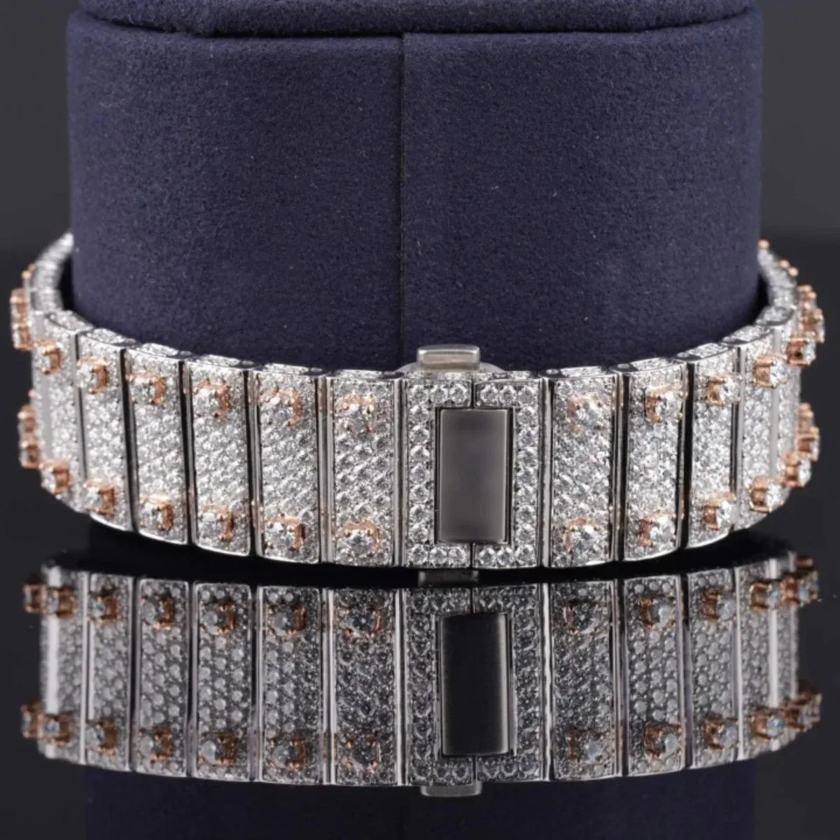 Luxurious Diamond Iced Out Automatic Moissanite Watch (view 8 of 8)