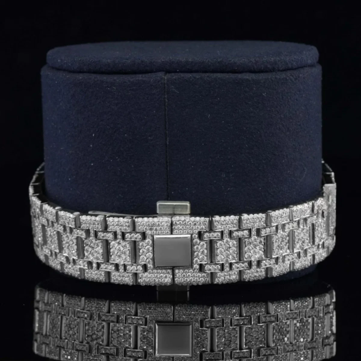 Magnificent Moissanite Diamond Iced Out Bust Down Watch For Men (view 7 of 7)