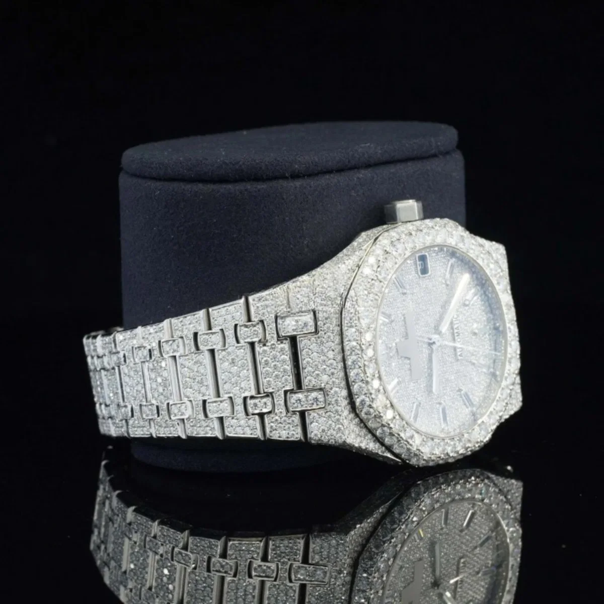Marvellous Moissanite Diamond Watch With Swiss Automatic Movement (view 2 of 5)