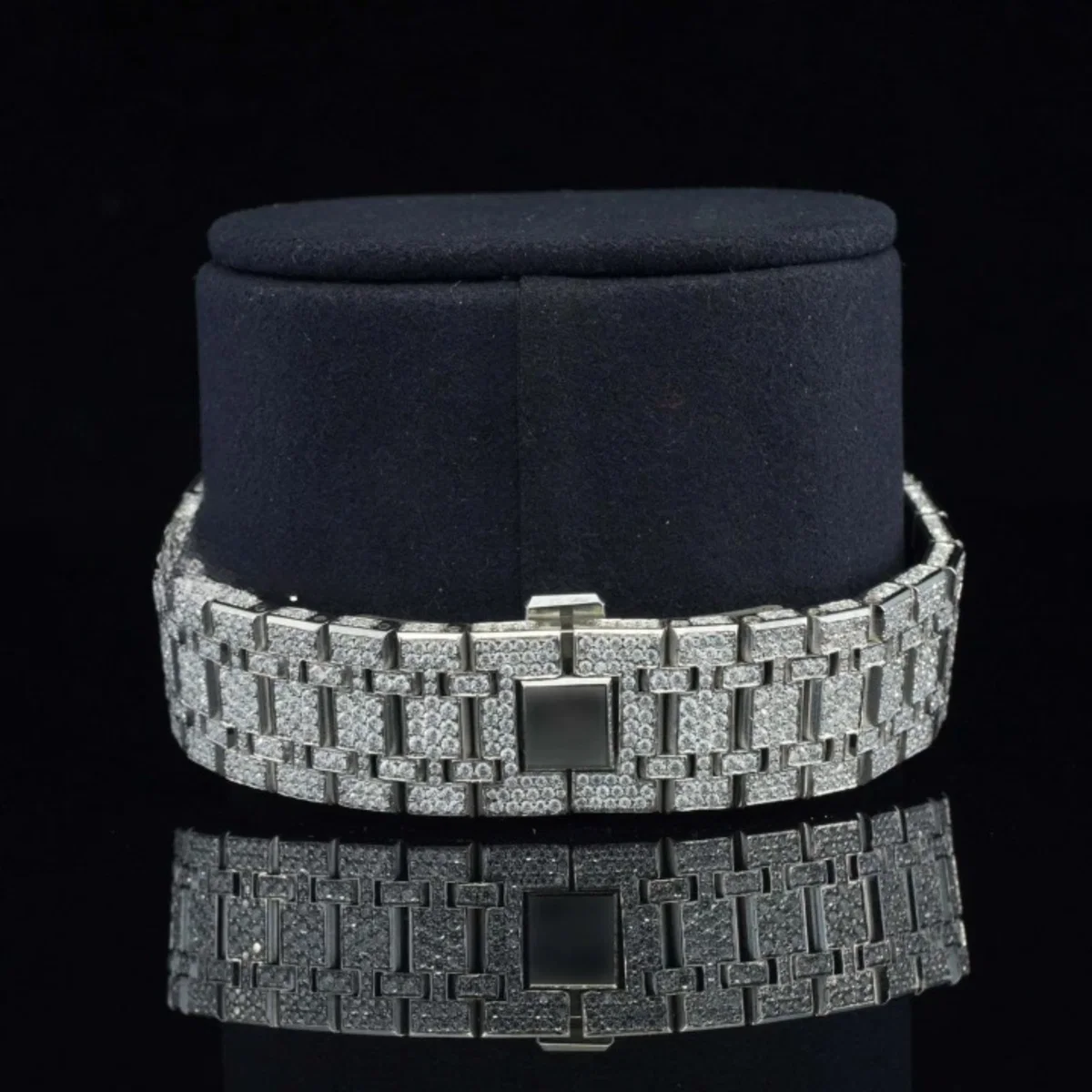 Marvellous Moissanite Diamond Watch With Swiss Automatic Movement (view 4 of 5)