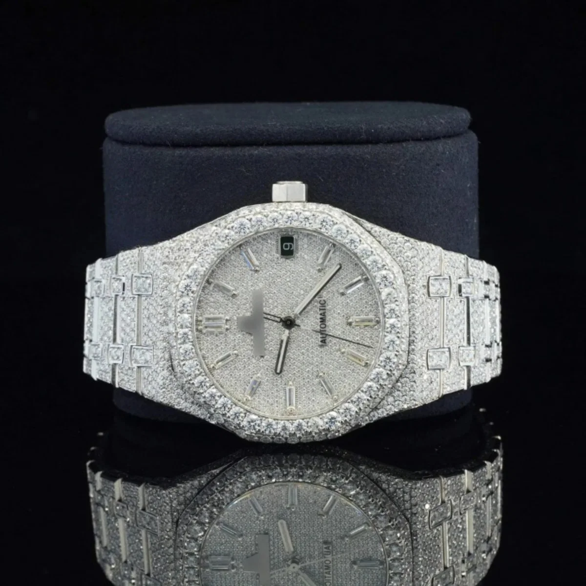 Marvellous Moissanite Diamond Watch With Swiss Automatic Movement (view 5 of 5)