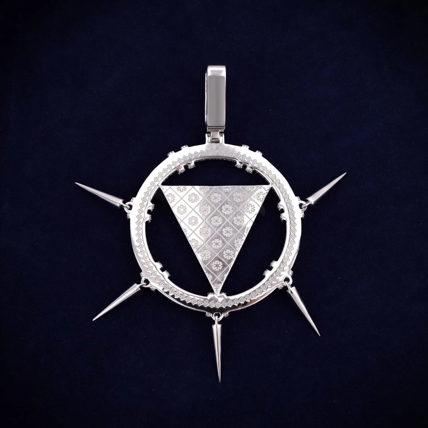 "MILLENNIUM RING" Custom Logo Moissanite Pendant 14K Gold (view 2 of 2)