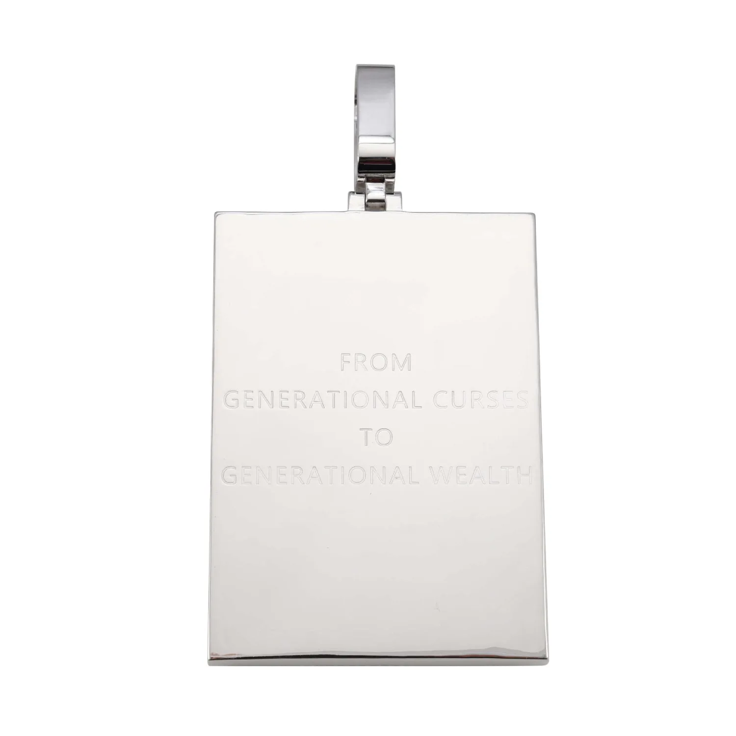 "MILLION DOLLAR HUSTLE" Custom Logo Moissanite Pendant 14K Gold (view 2 of 3)