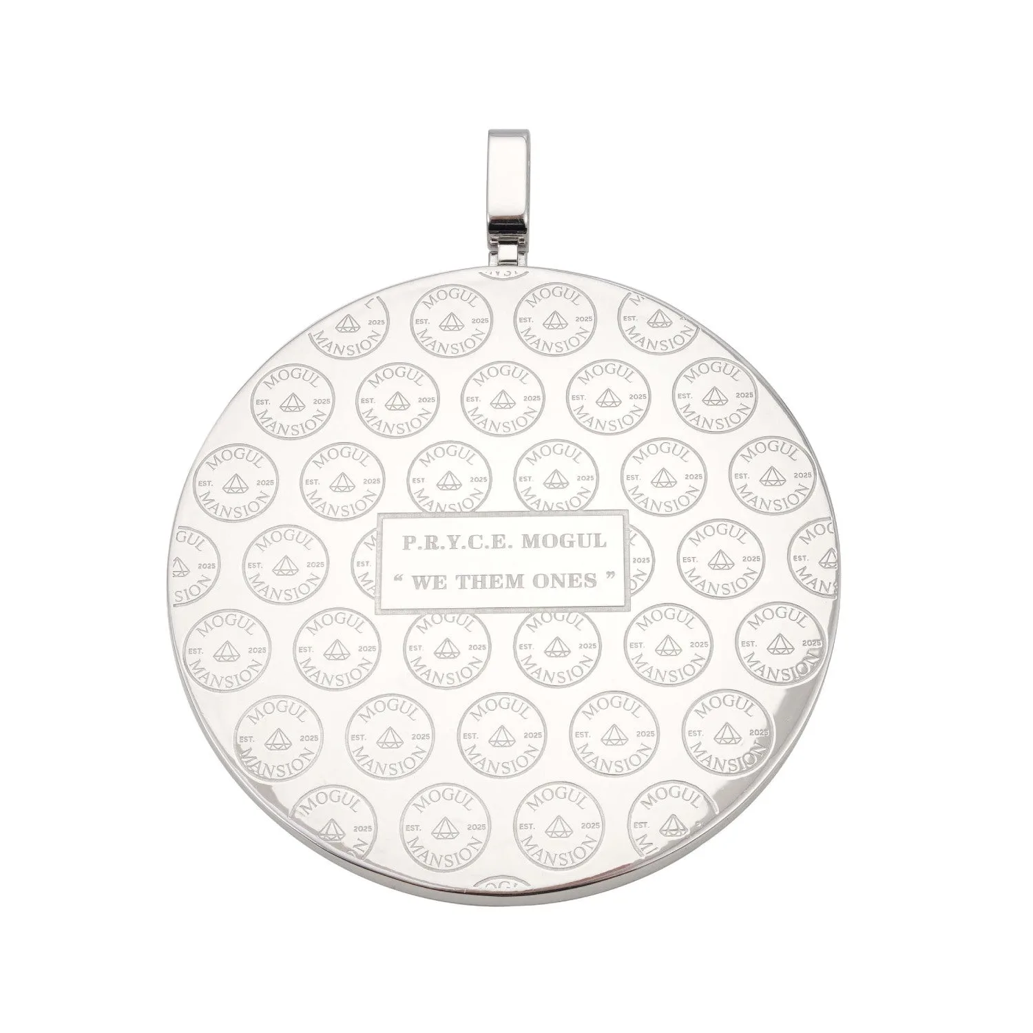 "MOGUL" Custom Moissanite Circle Pendant 14K Gold (view 3 of 3)