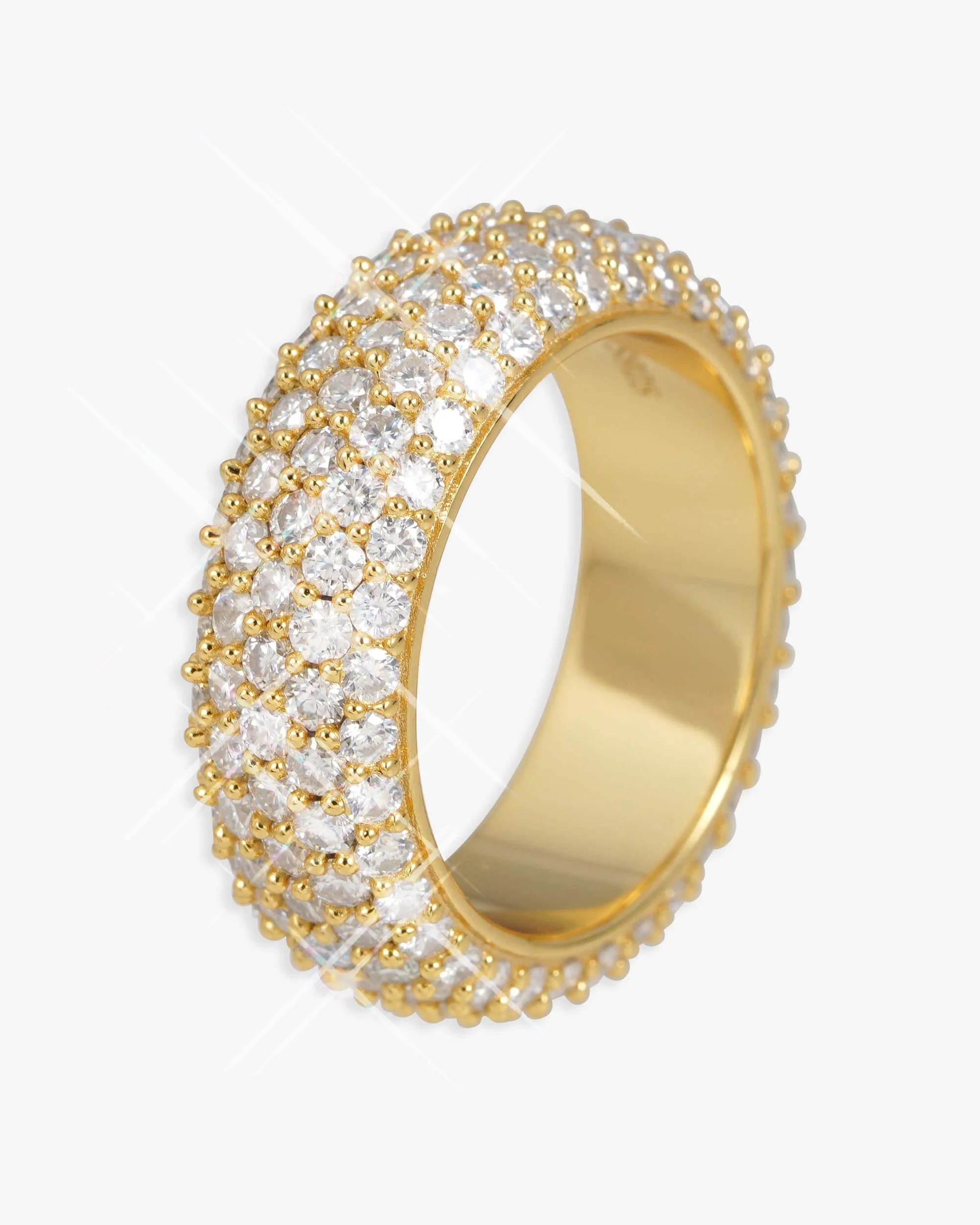 Moissanite 5-Row Band Ring 14K Gold (view 7 of 13)