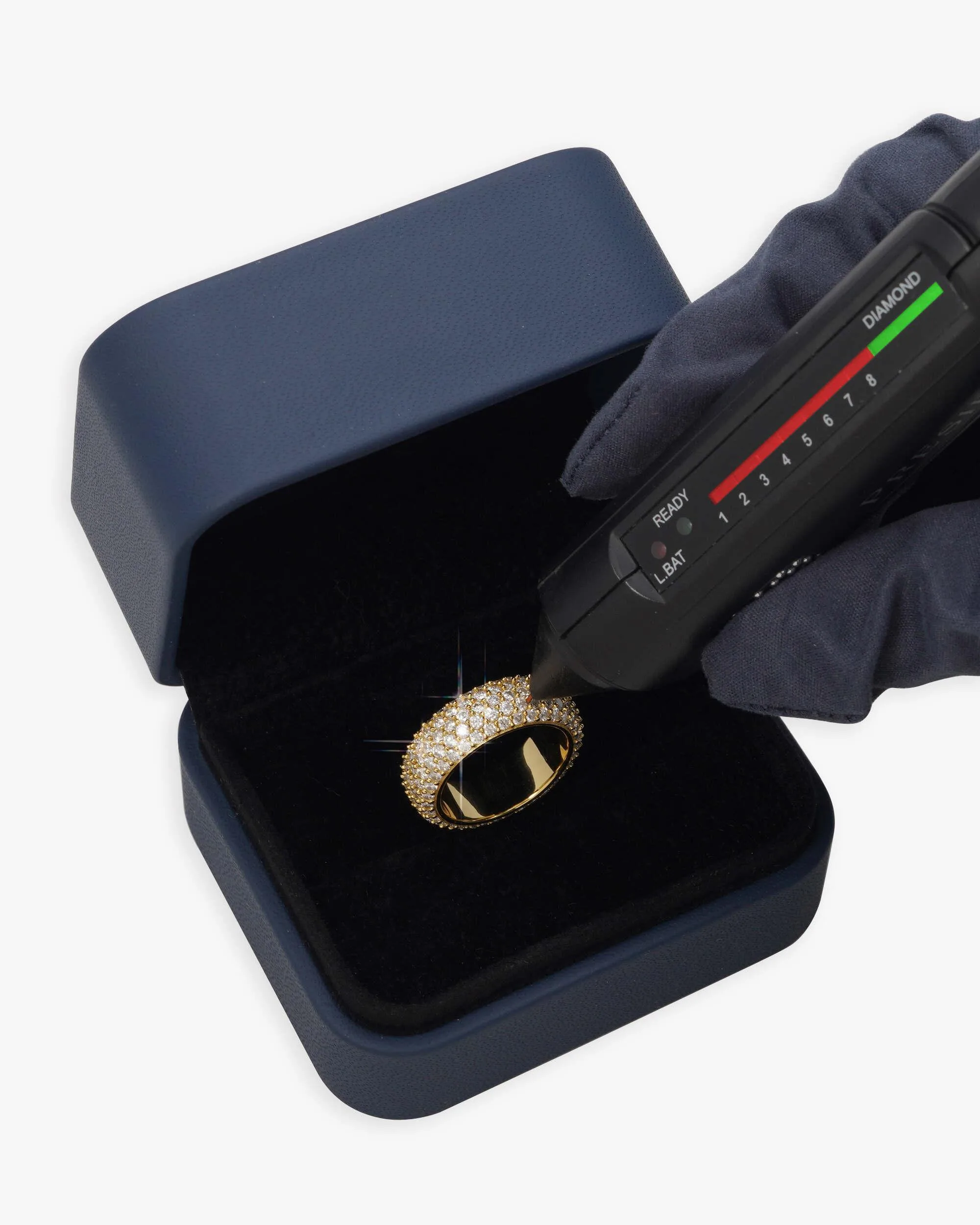 Moissanite 5-Row Band Ring 14K Gold (view 9 of 13)