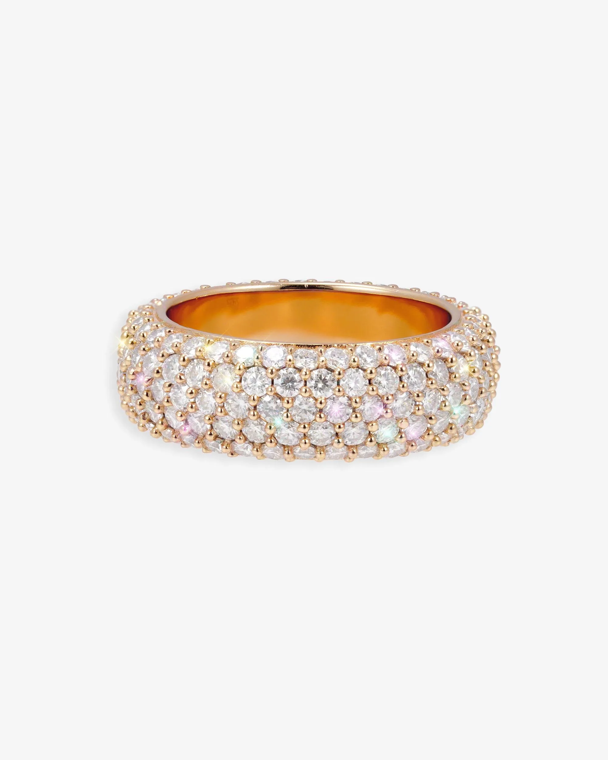 Moissanite 5-Row Band Ring 14K Gold (view 10 of 13)