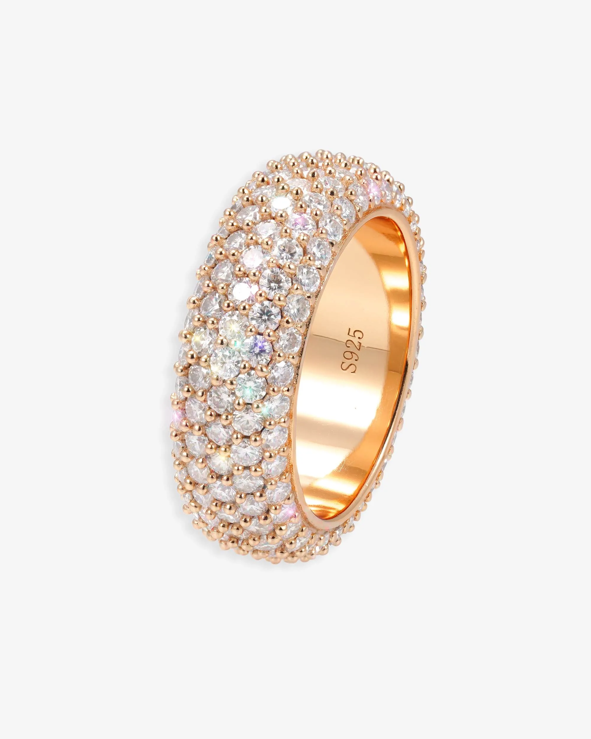 Moissanite 5-Row Band Ring 14K Gold (view 11 of 13)