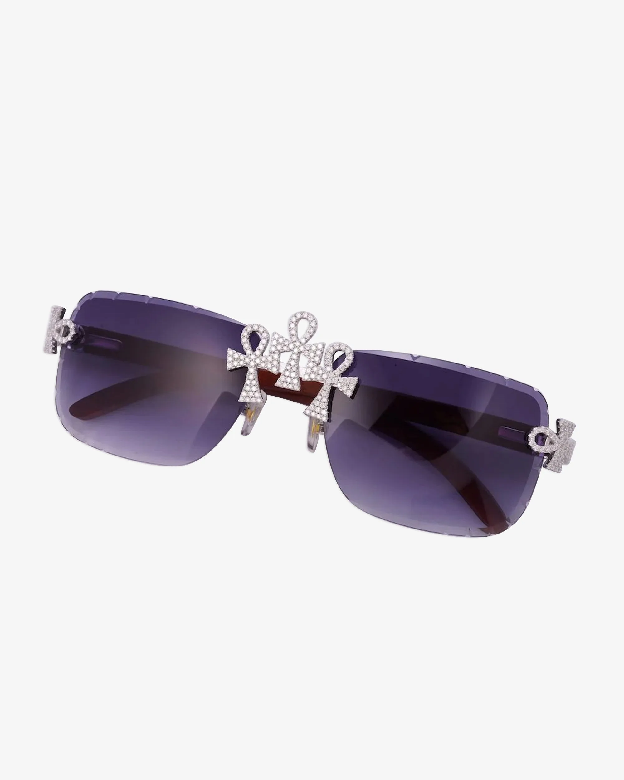 Moissanite Ankh Cross Sunglasses 14K Gold - pendant (view 4 of 7)