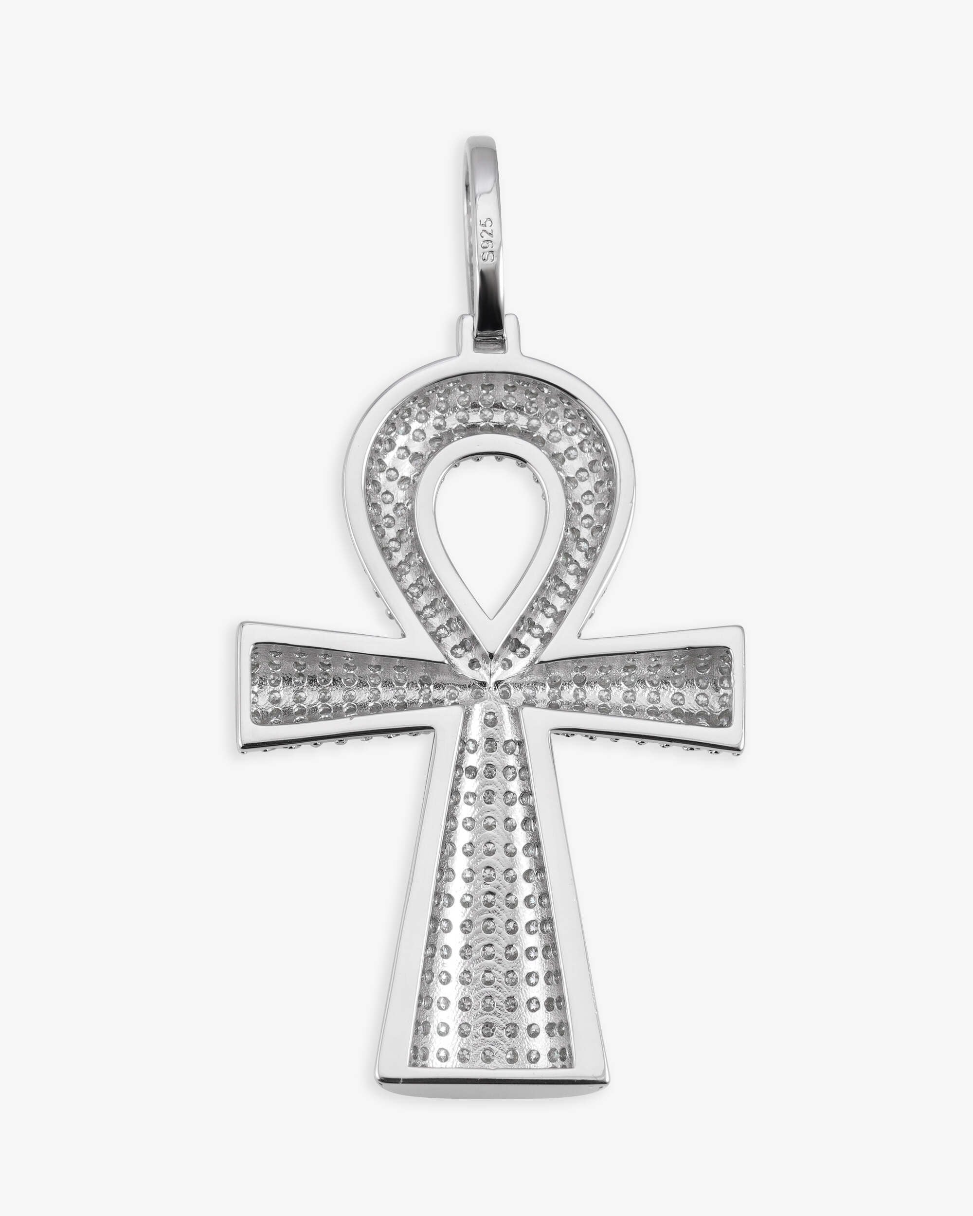 Moissanite Ankh Pendant 14K Gold (view 4 of 6)