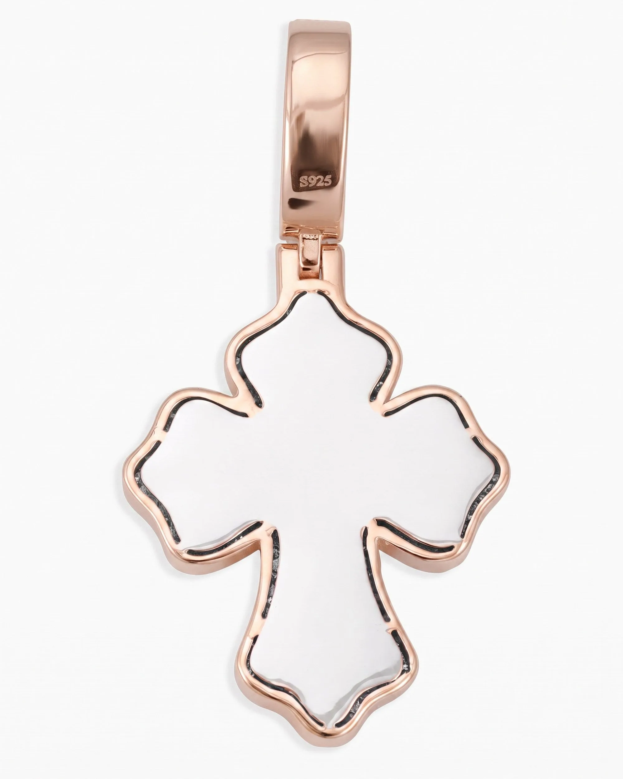 Moissanite Baguette Cross Pendant 14K Gold (view 5 of 12)