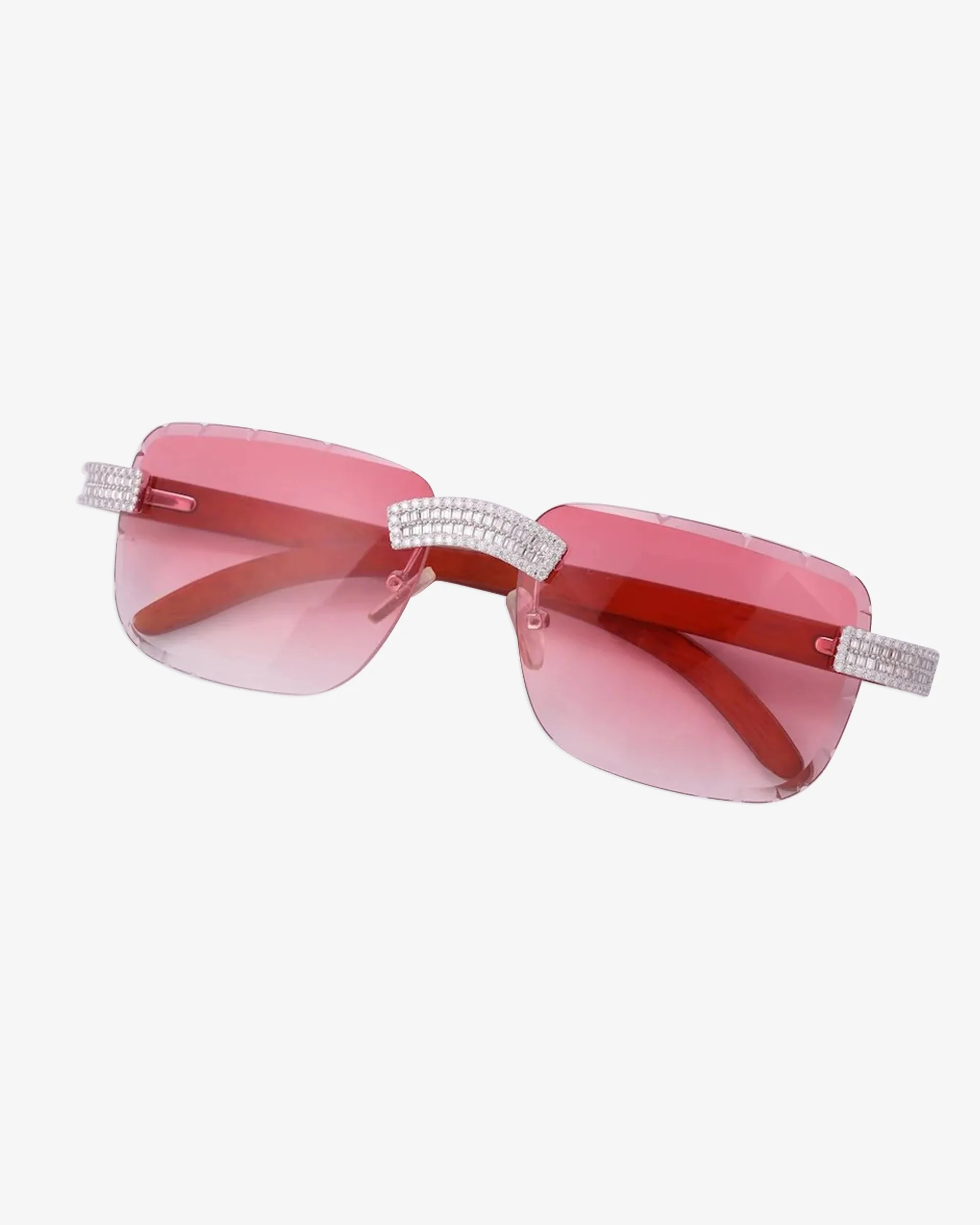 Moissanite Baguette Sunglasses 14K Gold (view 3 of 11)