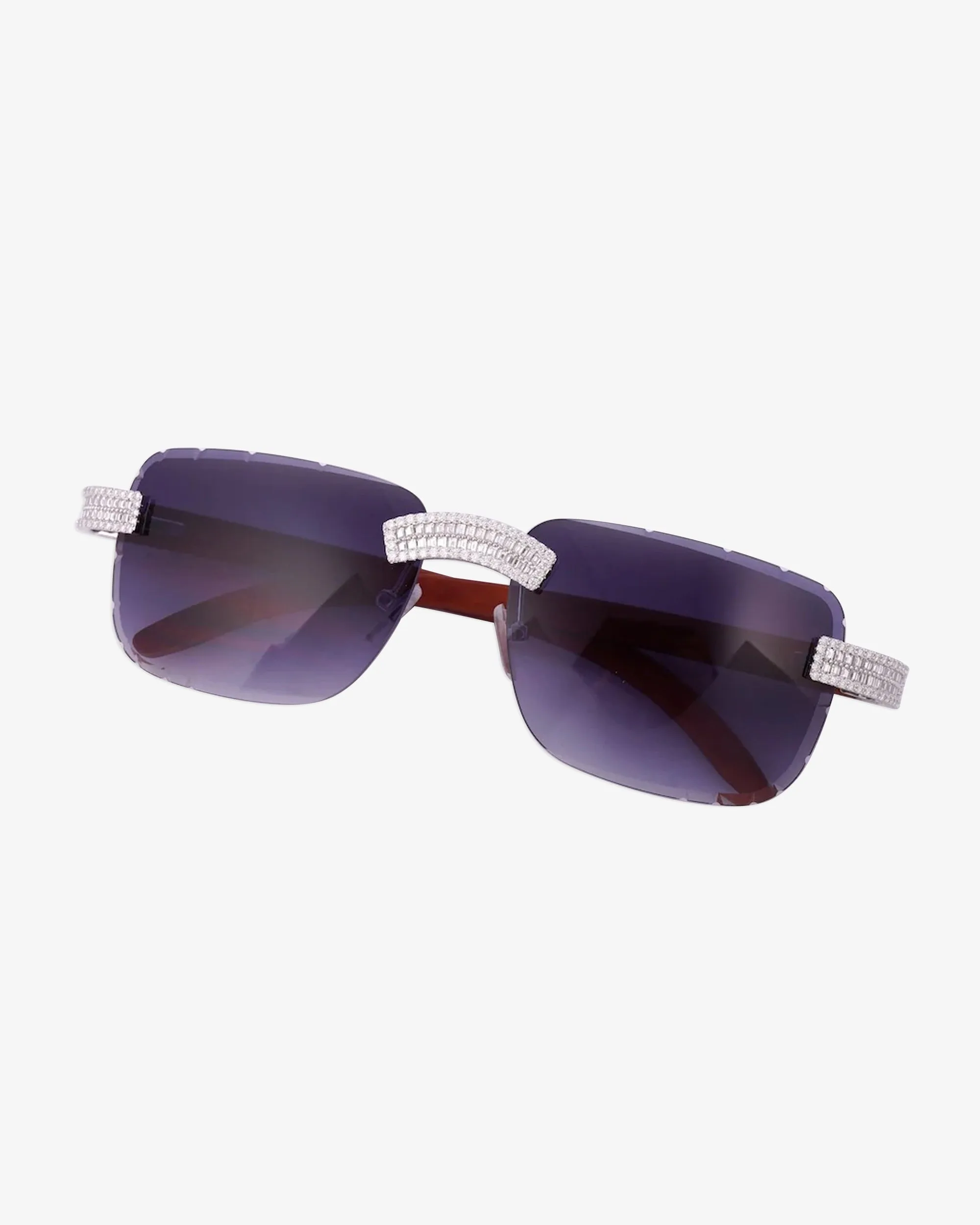 Moissanite Baguette Sunglasses 14K Gold (view 4 of 11)