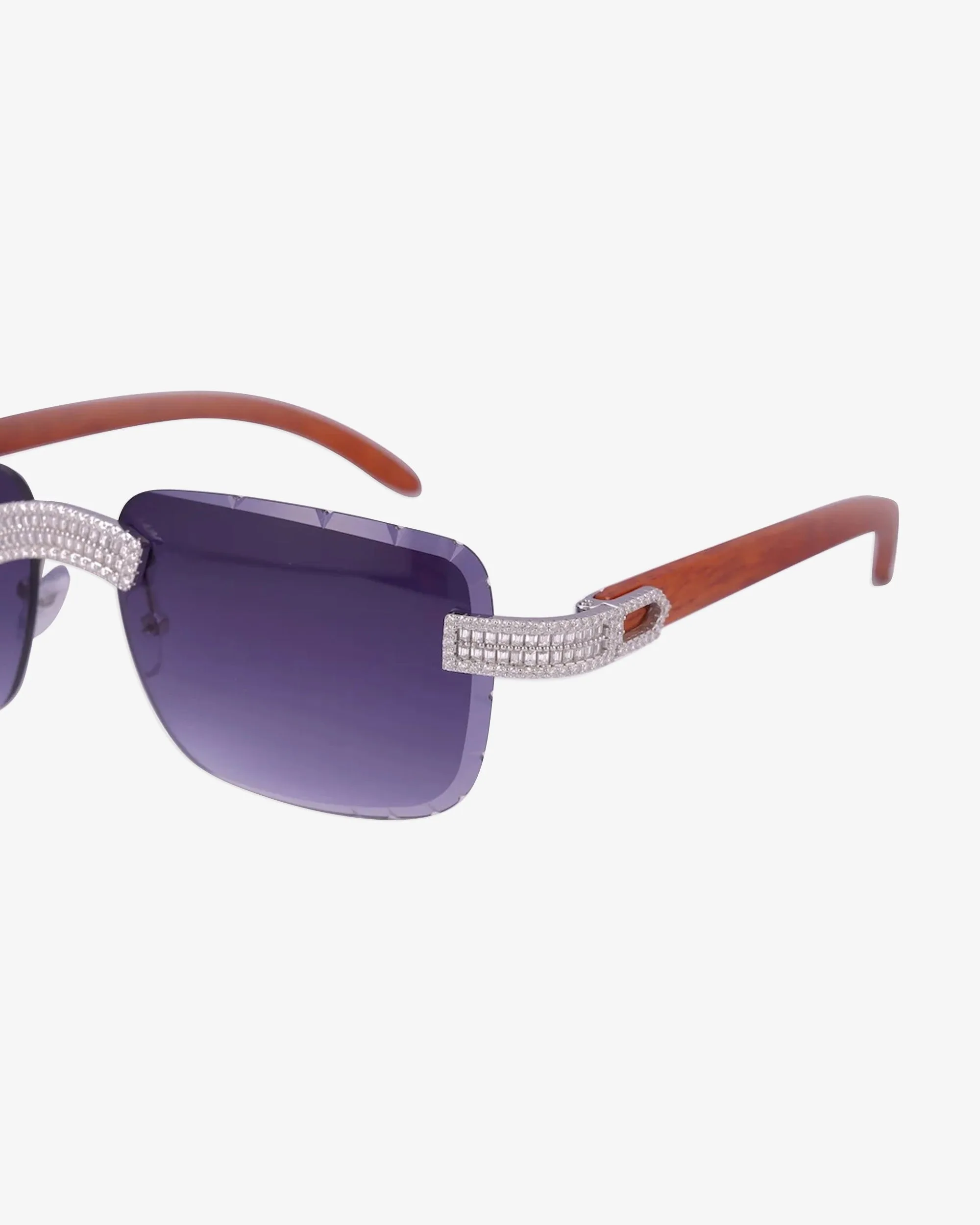 Moissanite Baguette Sunglasses 14K Gold (view 5 of 11)