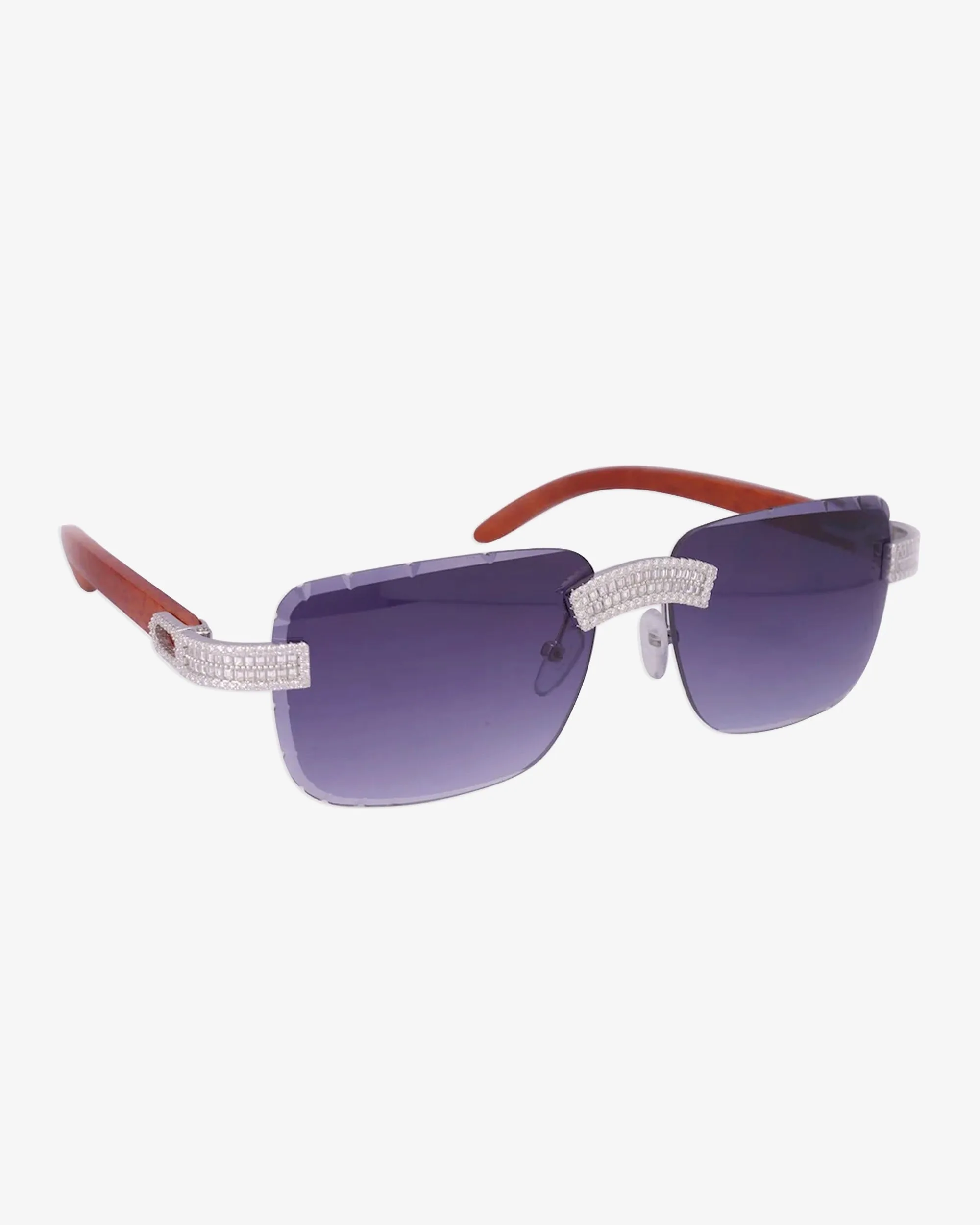 Moissanite Baguette Sunglasses 14K Gold (view 6 of 11)