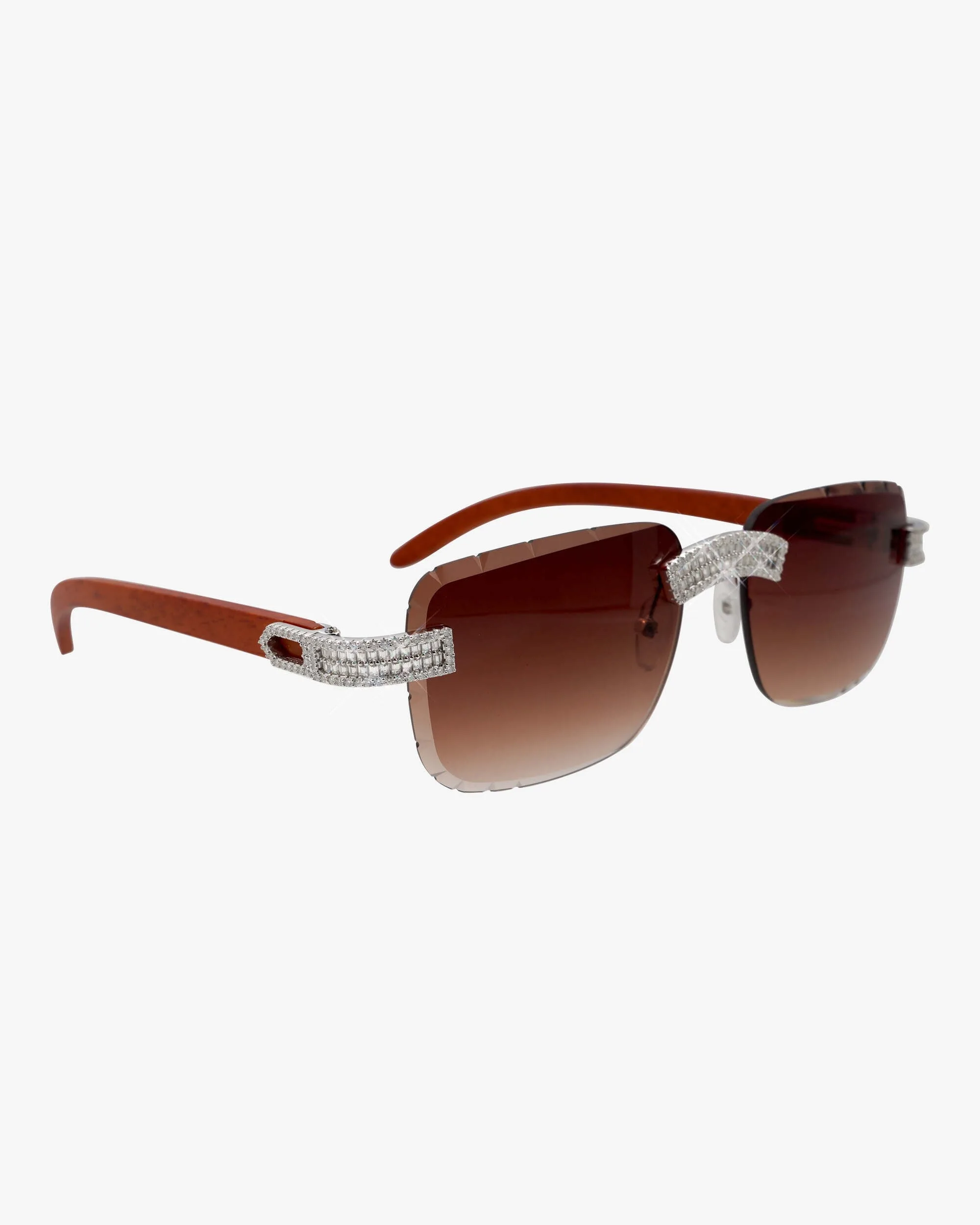 Moissanite Baguette Sunglasses 14K Gold (view 9 of 11)