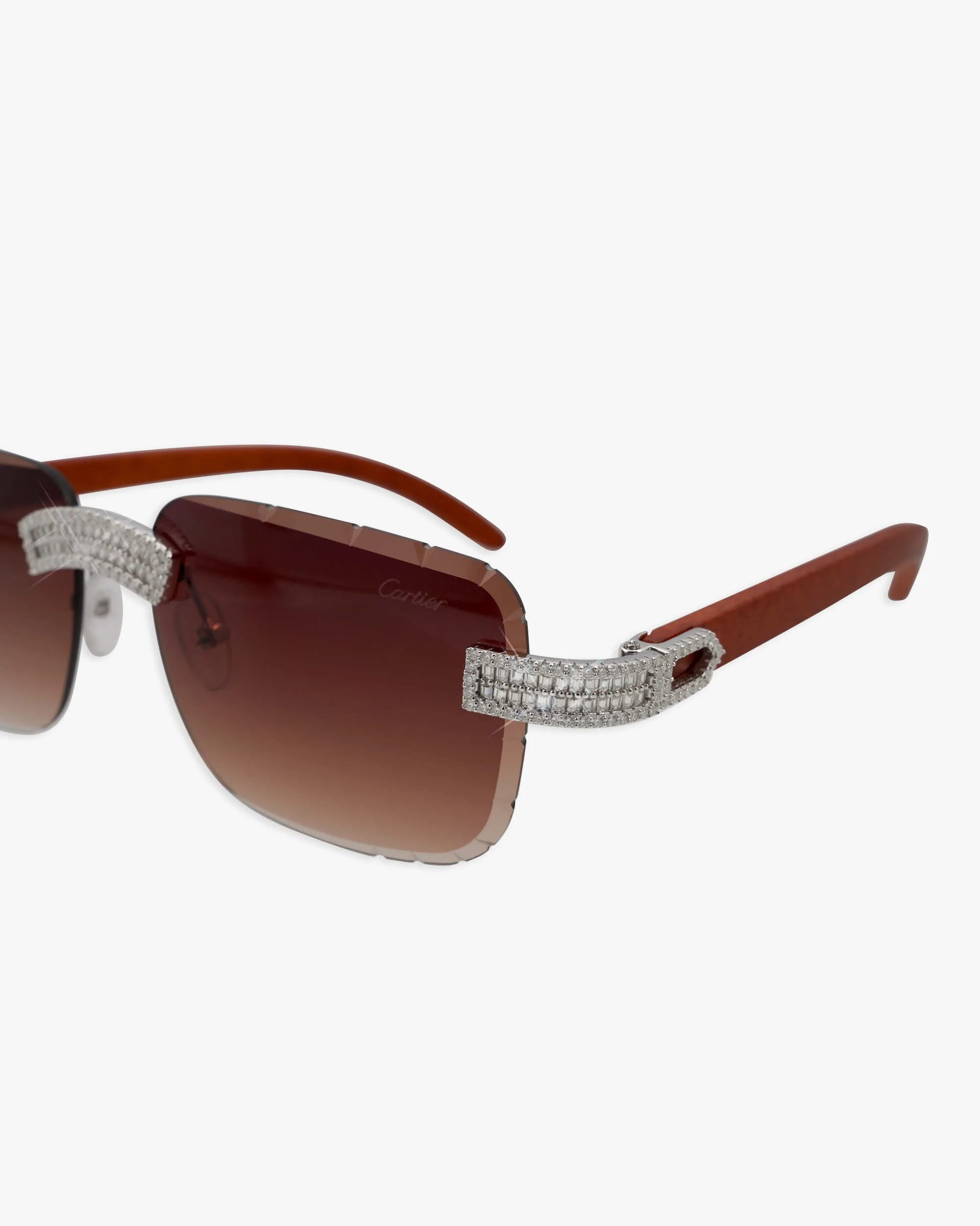 Moissanite Baguette Sunglasses 14K Gold (view 10 of 11)