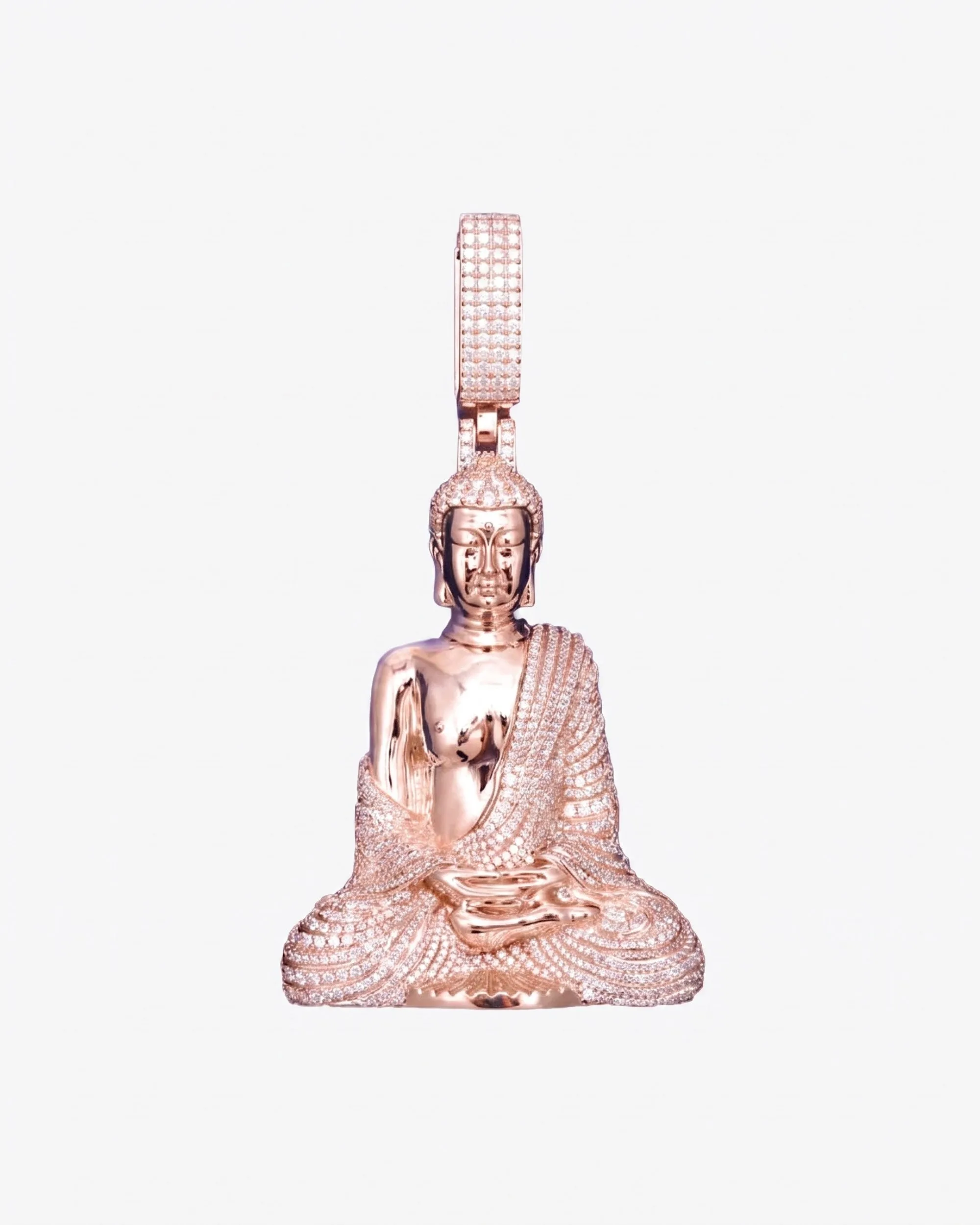 Moissanite Buddha Pendant 14K Gold (view 3 of 9)