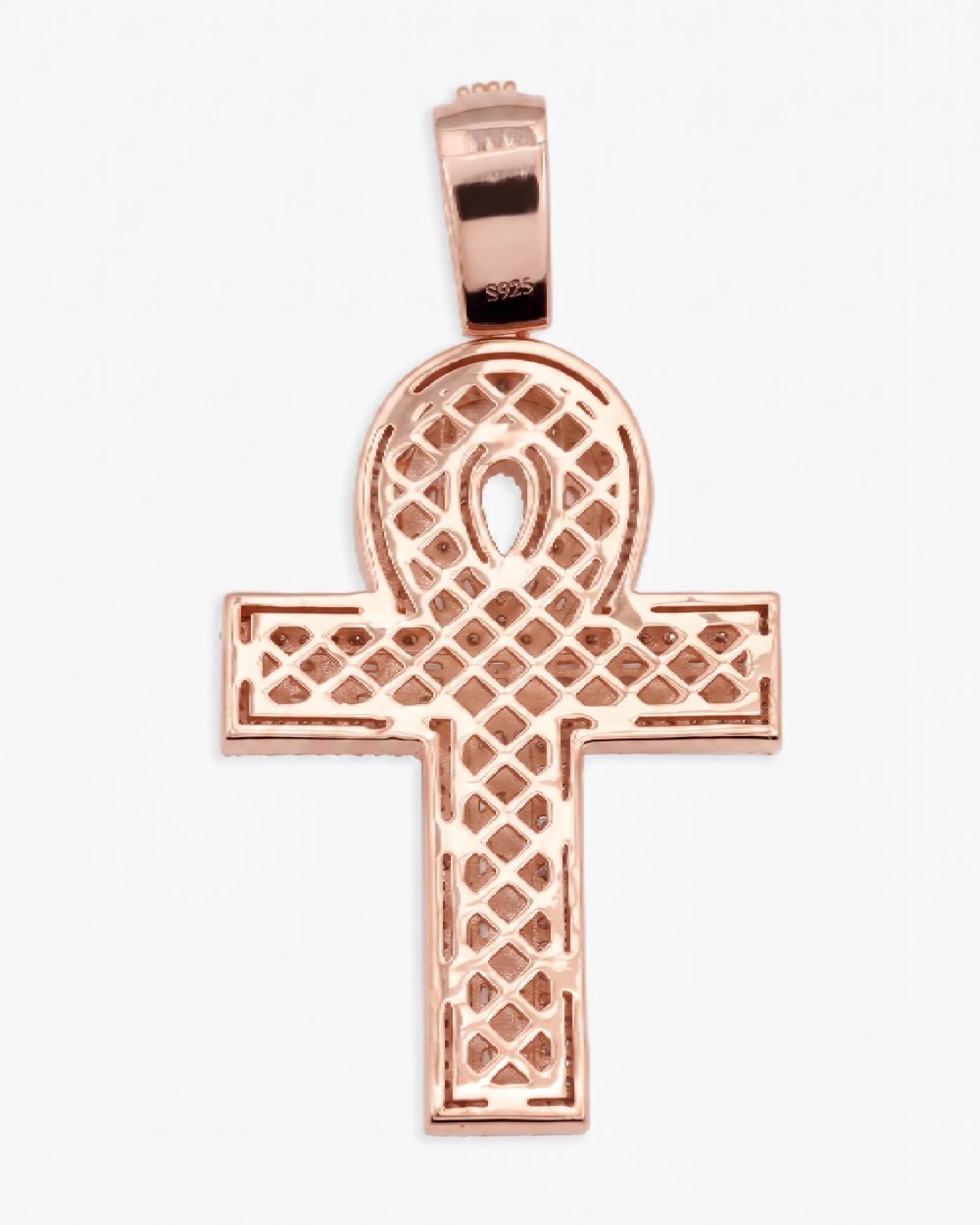 Moissanite Cross Hoop Pendant 14K - earrings (view 9 of 10)