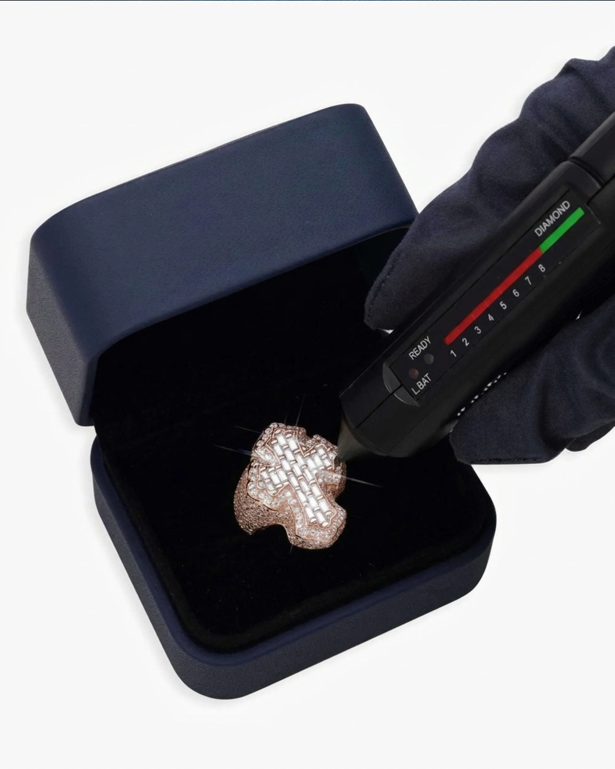Moissanite Fleur Cross Ring 14K Gold (view 15 of 16)