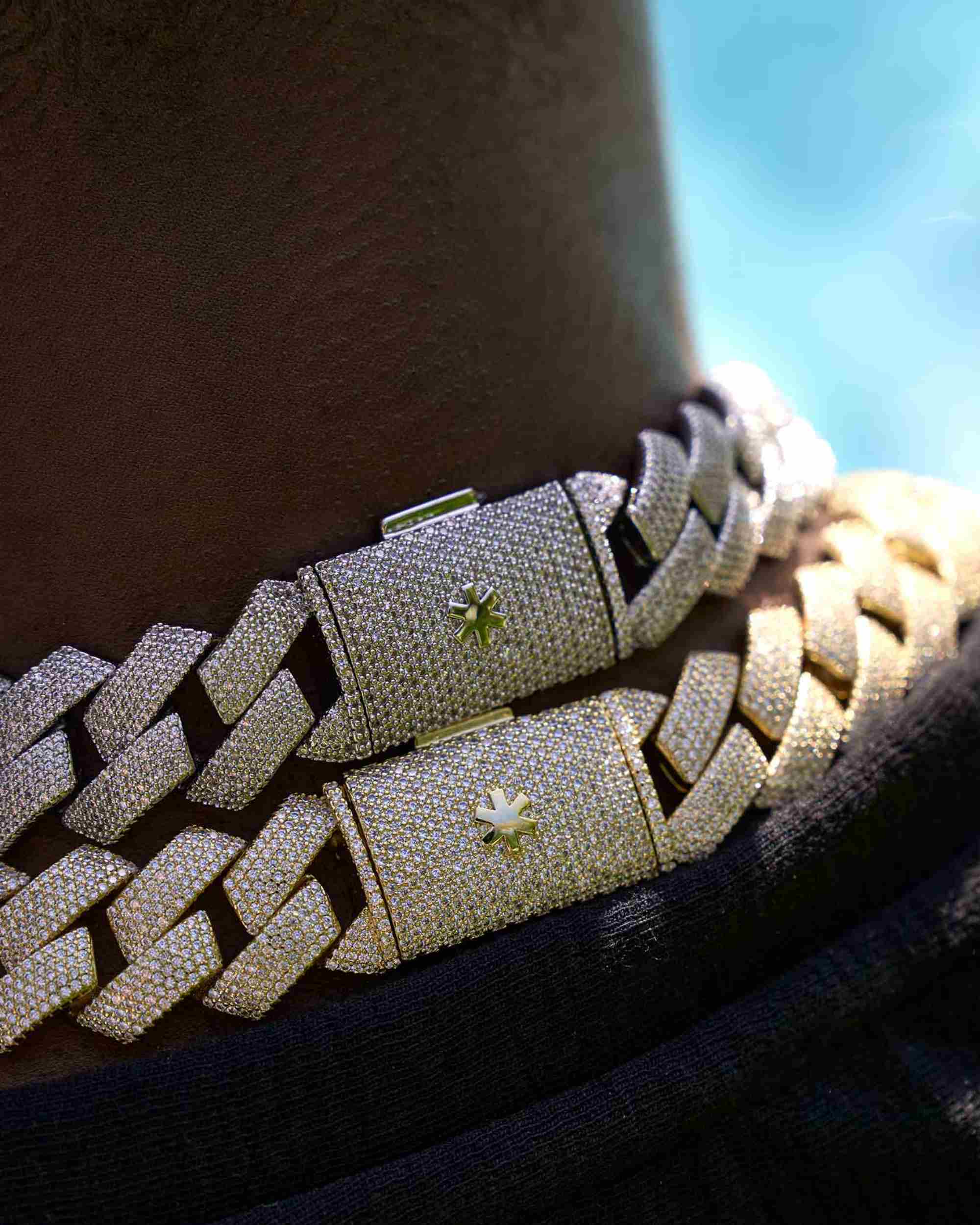 Moissanite Cuban Link Chain 14K Gold (ALL SIZES) (view 3 of 33)