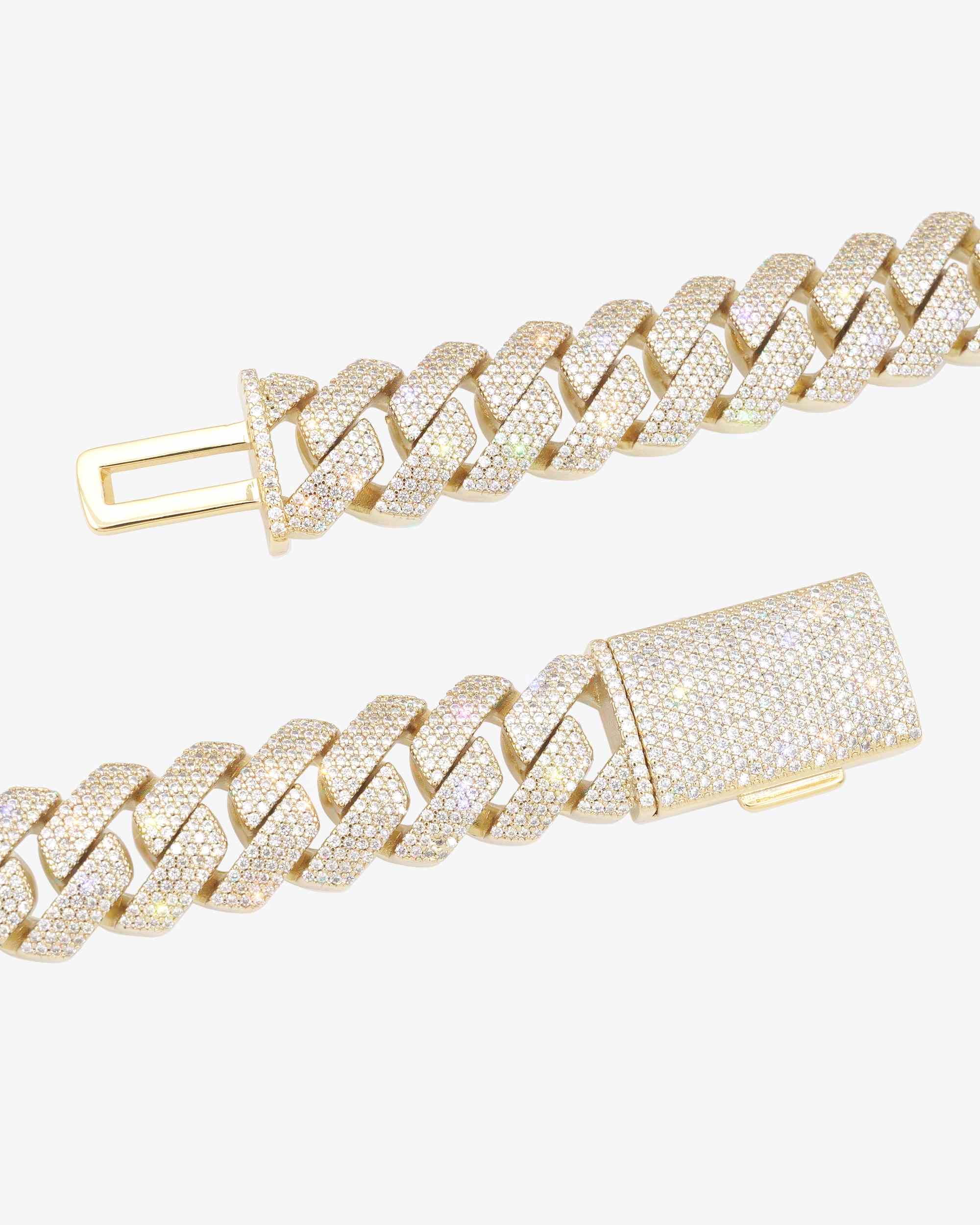 Moissanite Cuban Link Chain 14K Gold (ALL SIZES) (view 8 of 33)