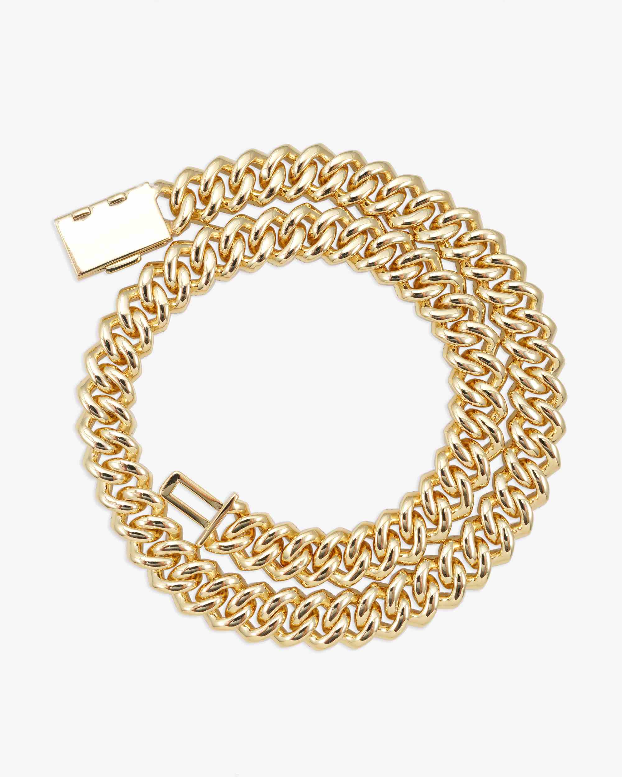 Moissanite Cuban Link Chain 14K Gold (ALL SIZES) (view 10 of 33)