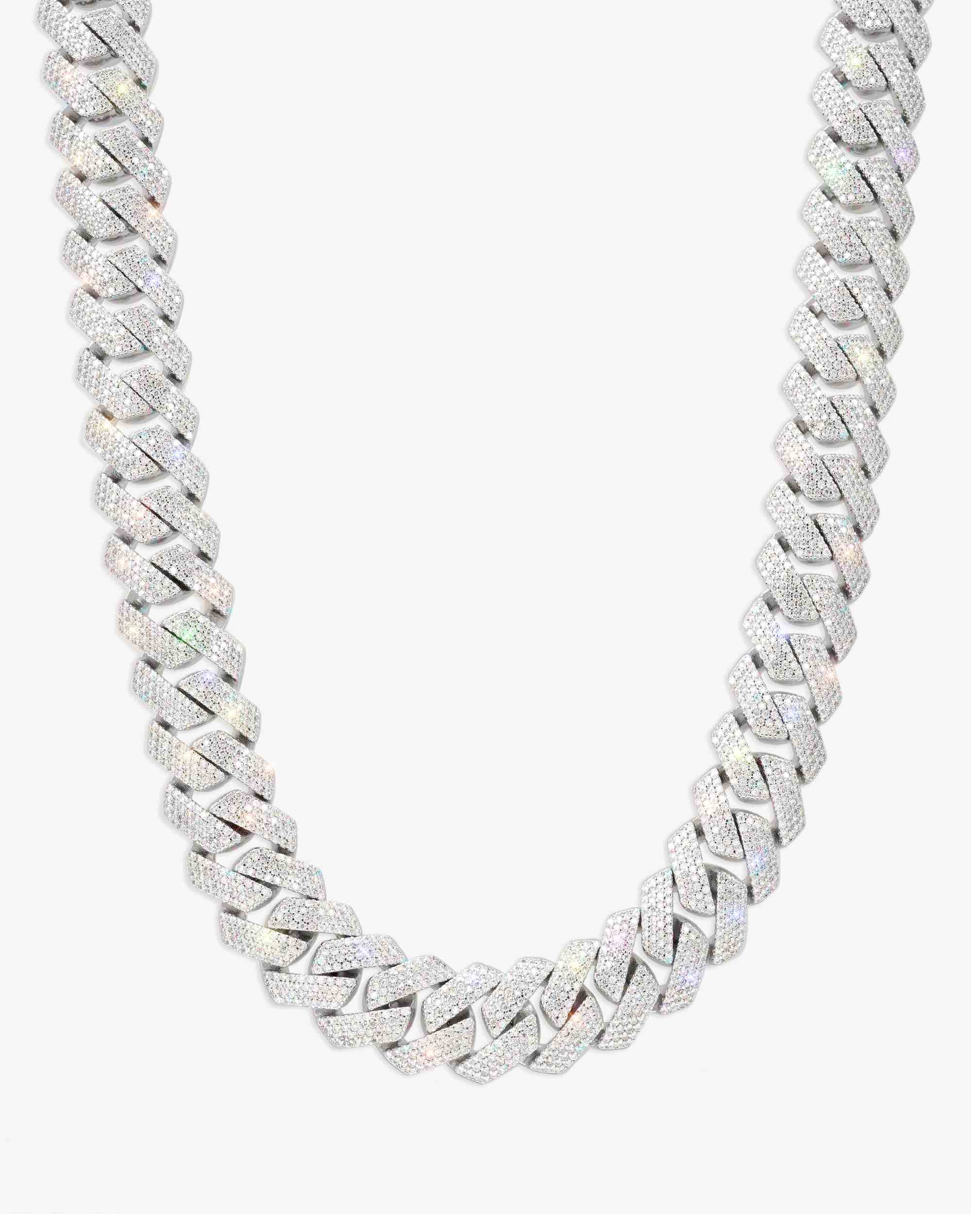 Moissanite Cuban Link Chain 14K Gold (ALL SIZES) (view 11 of 33)