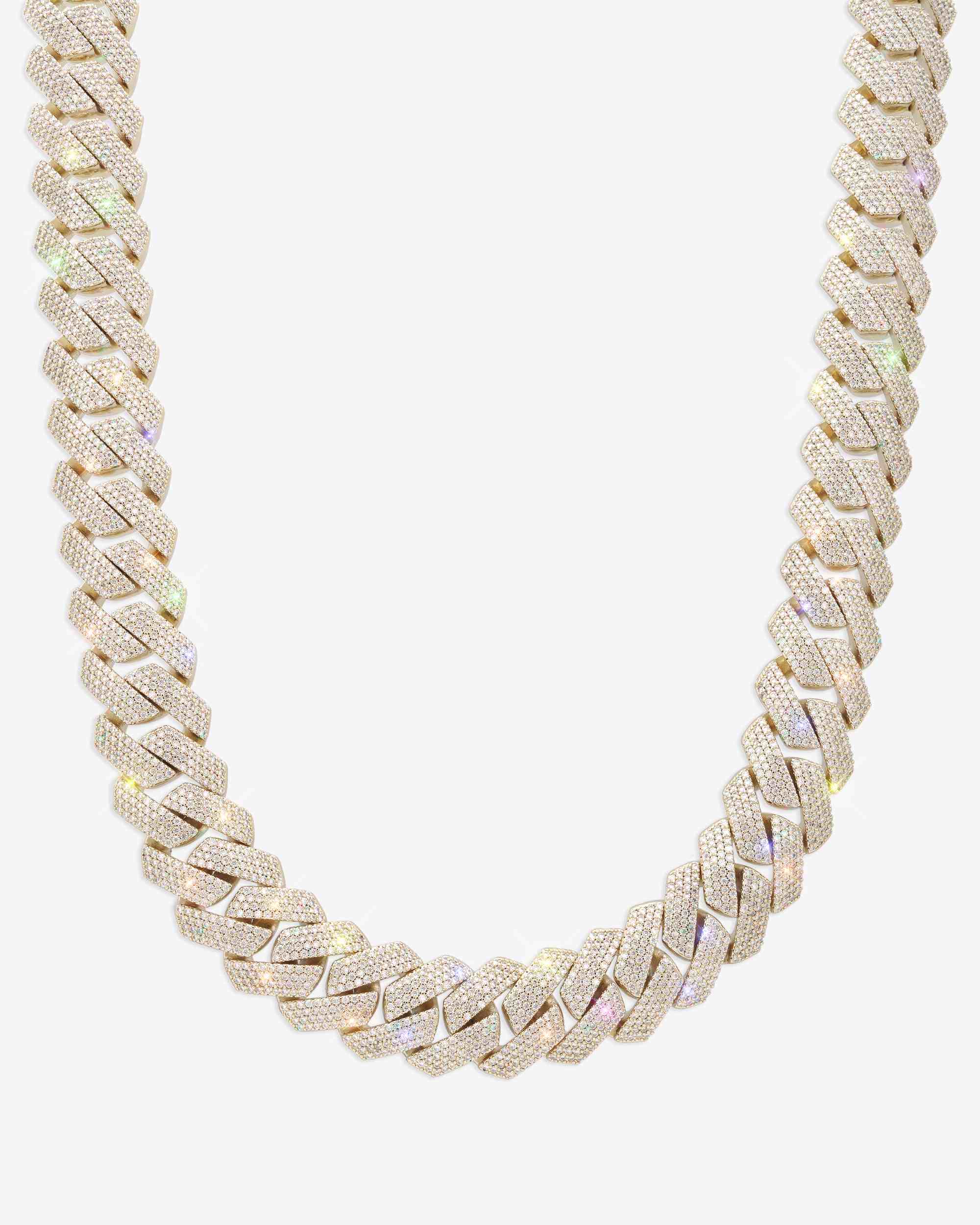 Moissanite Cuban Link Chain 14K Gold (ALL SIZES) (view 15 of 33)