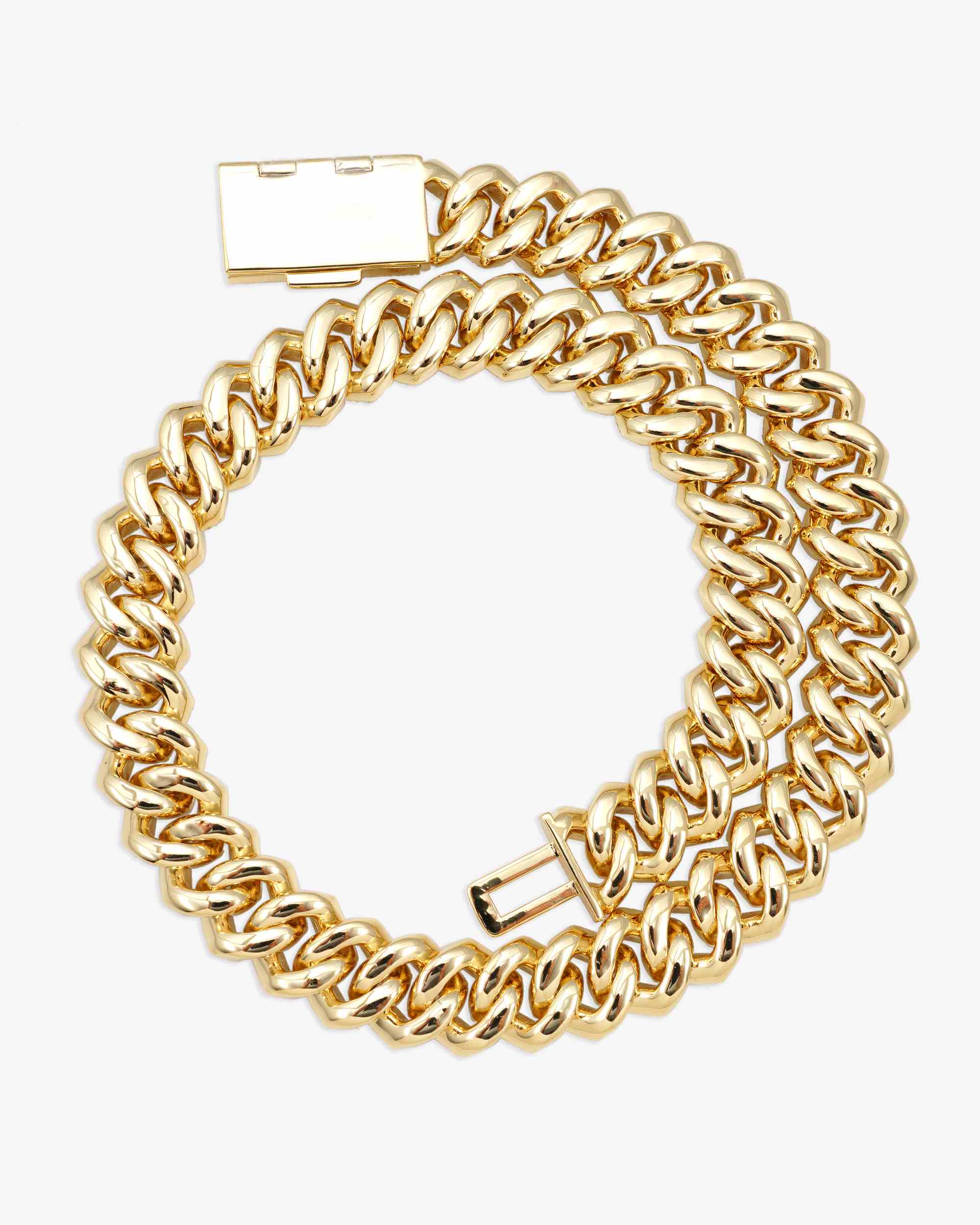 Moissanite Cuban Link Chain 14K Gold (ALL SIZES) (view 17 of 33)