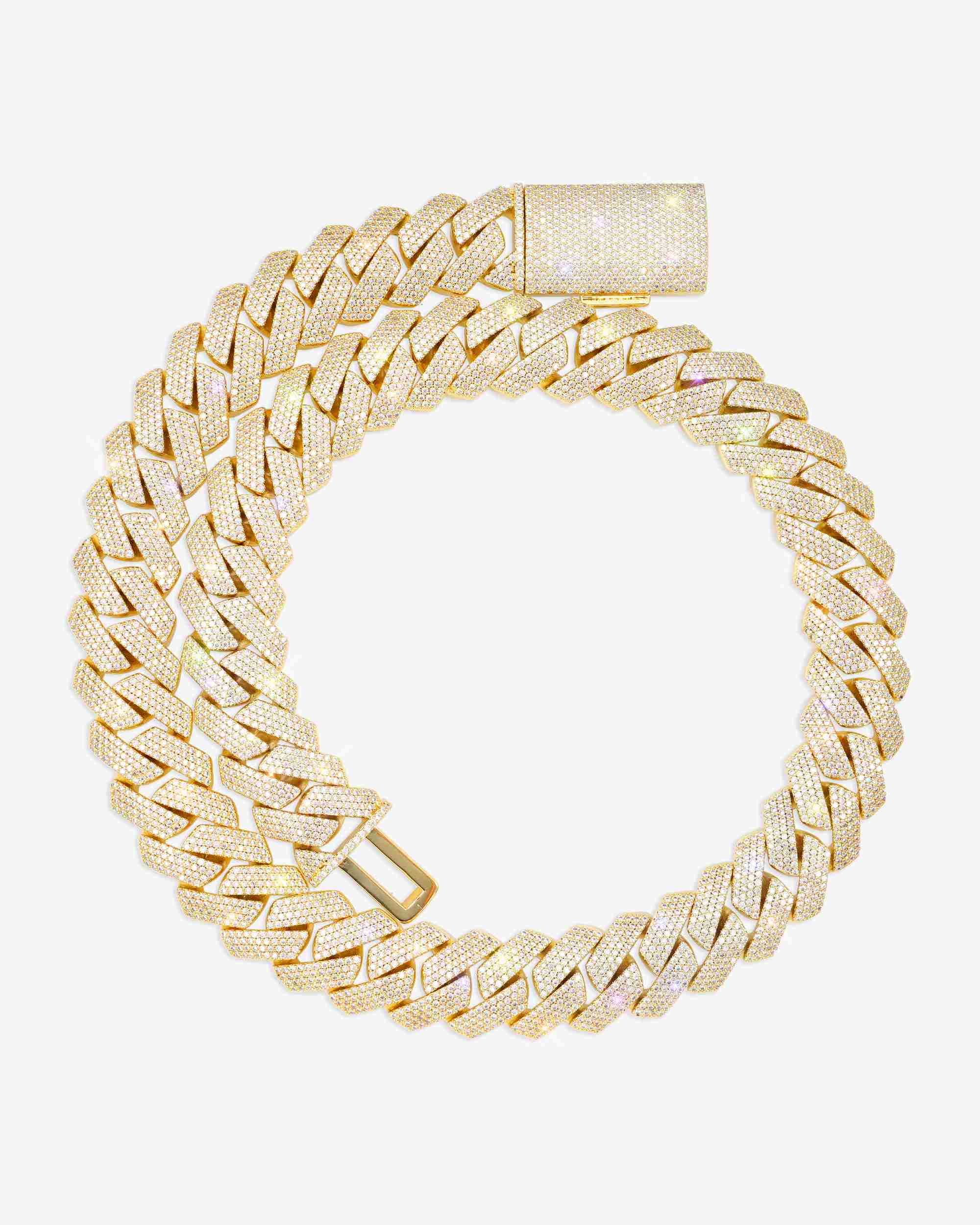 Moissanite Cuban Link Chain 14K Gold (ALL SIZES) (view 18 of 33)
