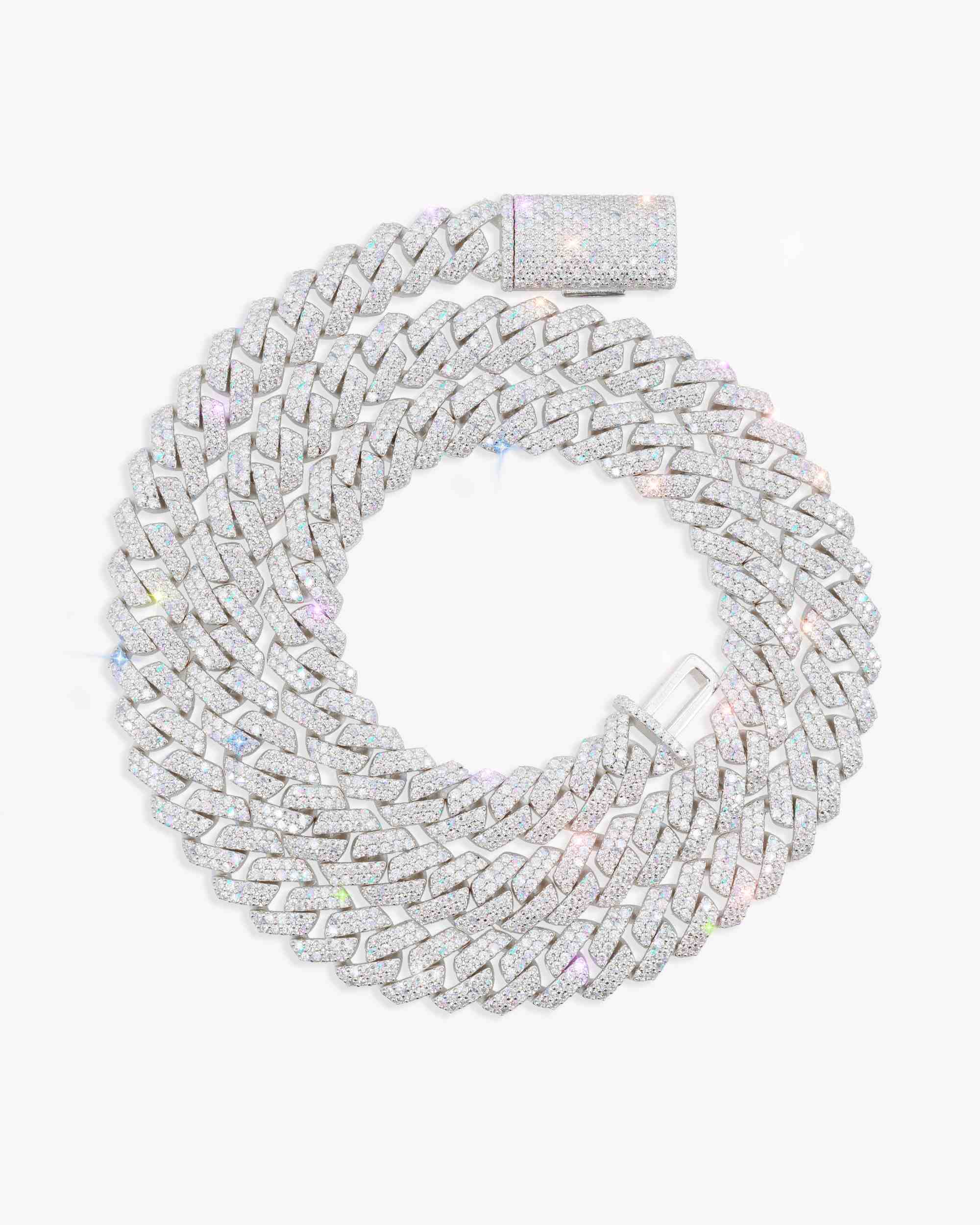 Moissanite Cuban Link Chain 14K Gold (ALL SIZES) (view 23 of 33)